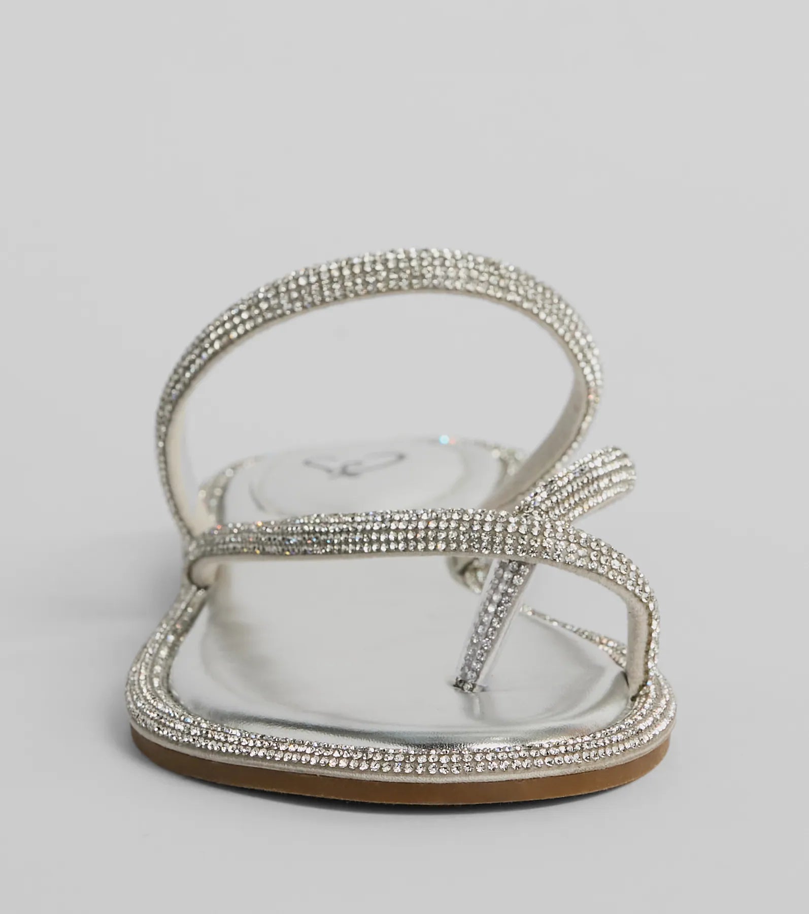 Bling It On Strappy Rhinestone Flat Sandals