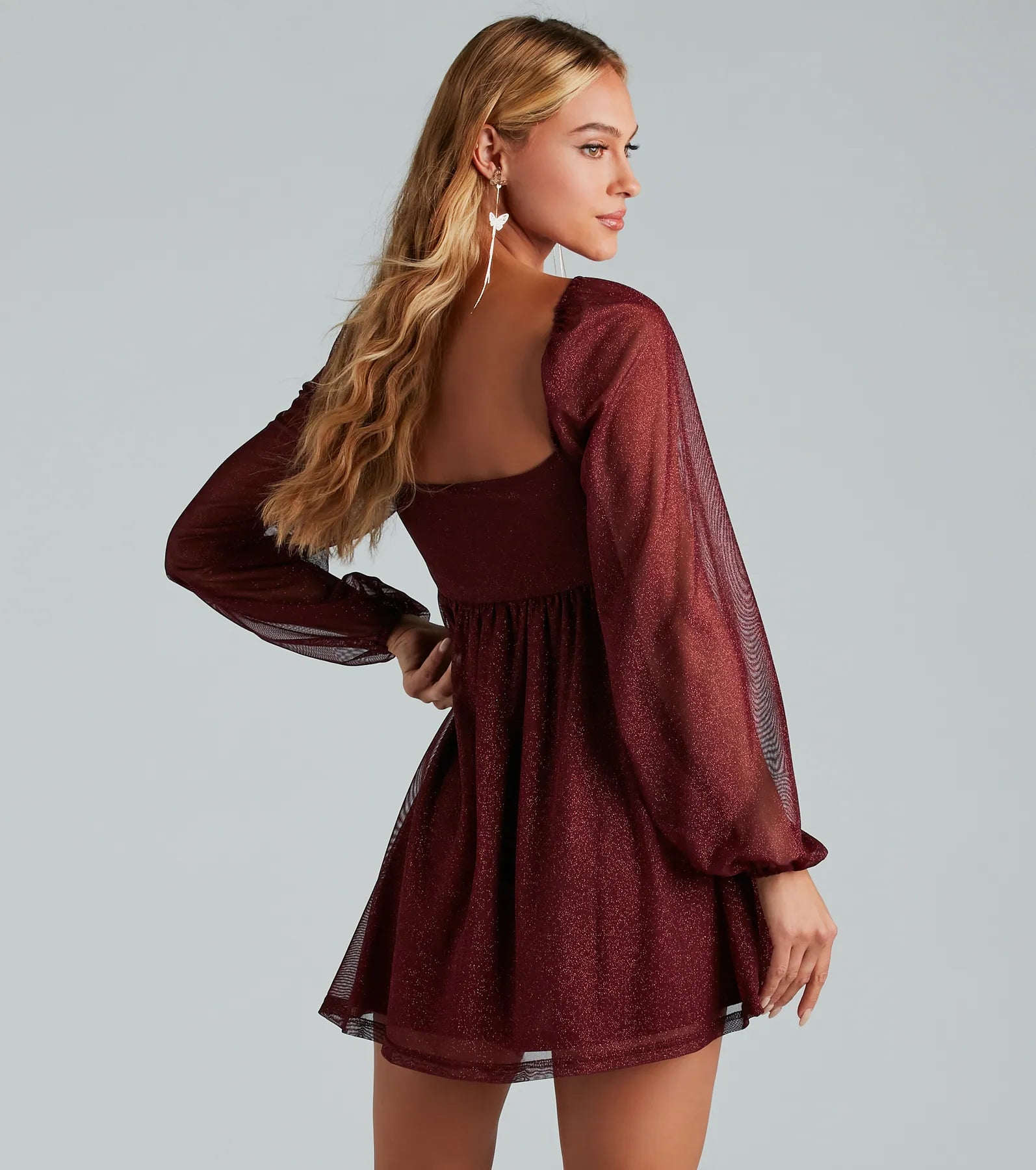 Countless Shine Glitter Skater Dress