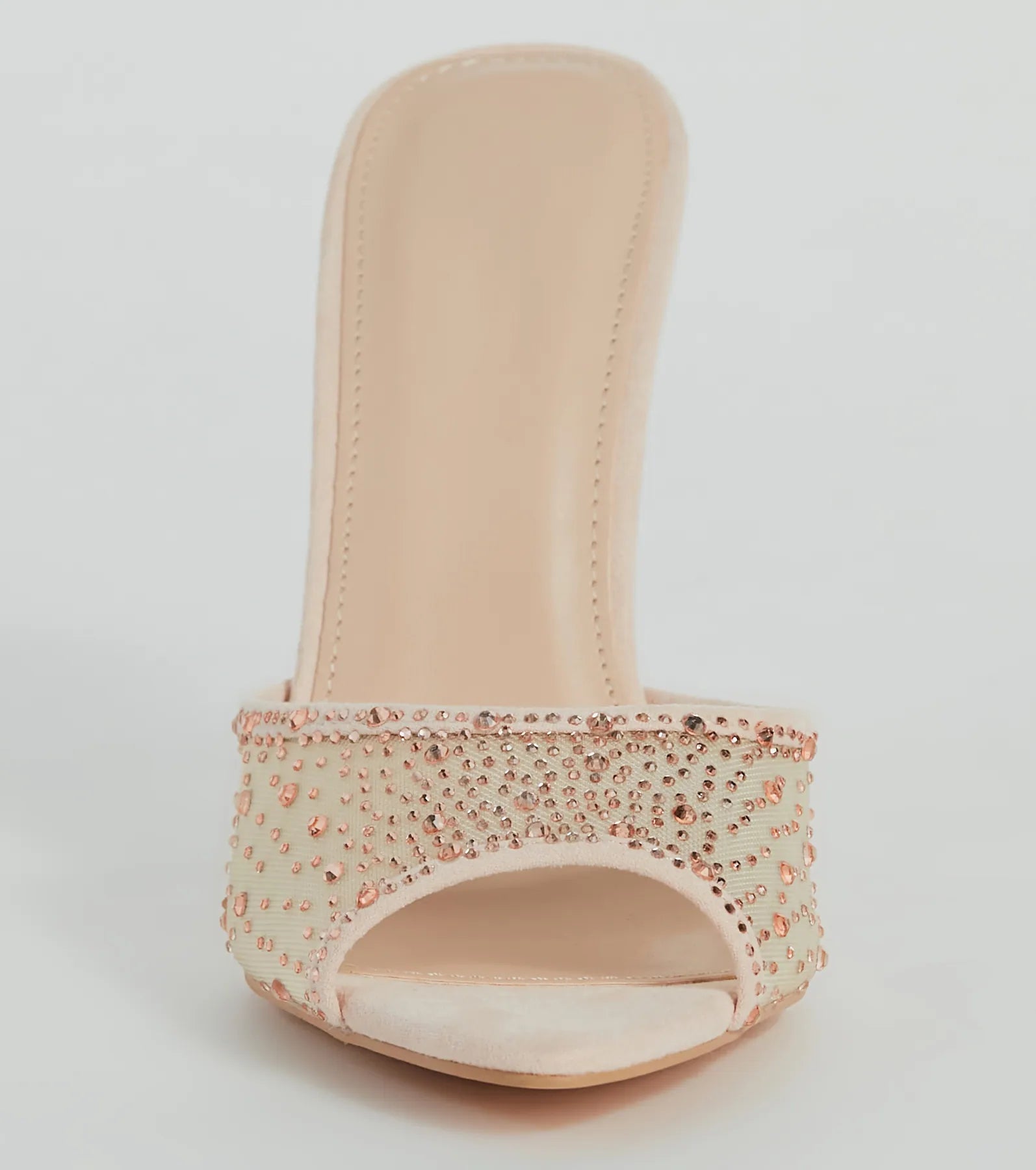 Sparkle It Up Rhinestone Mesh Stiletto Mules