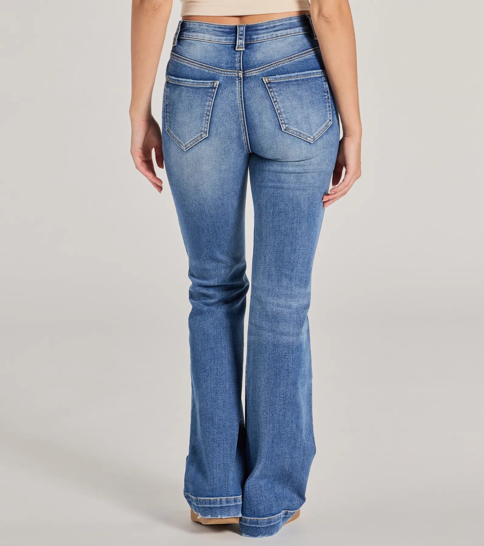 Easy Favorite Mid-Rise Flare Denim Jeans