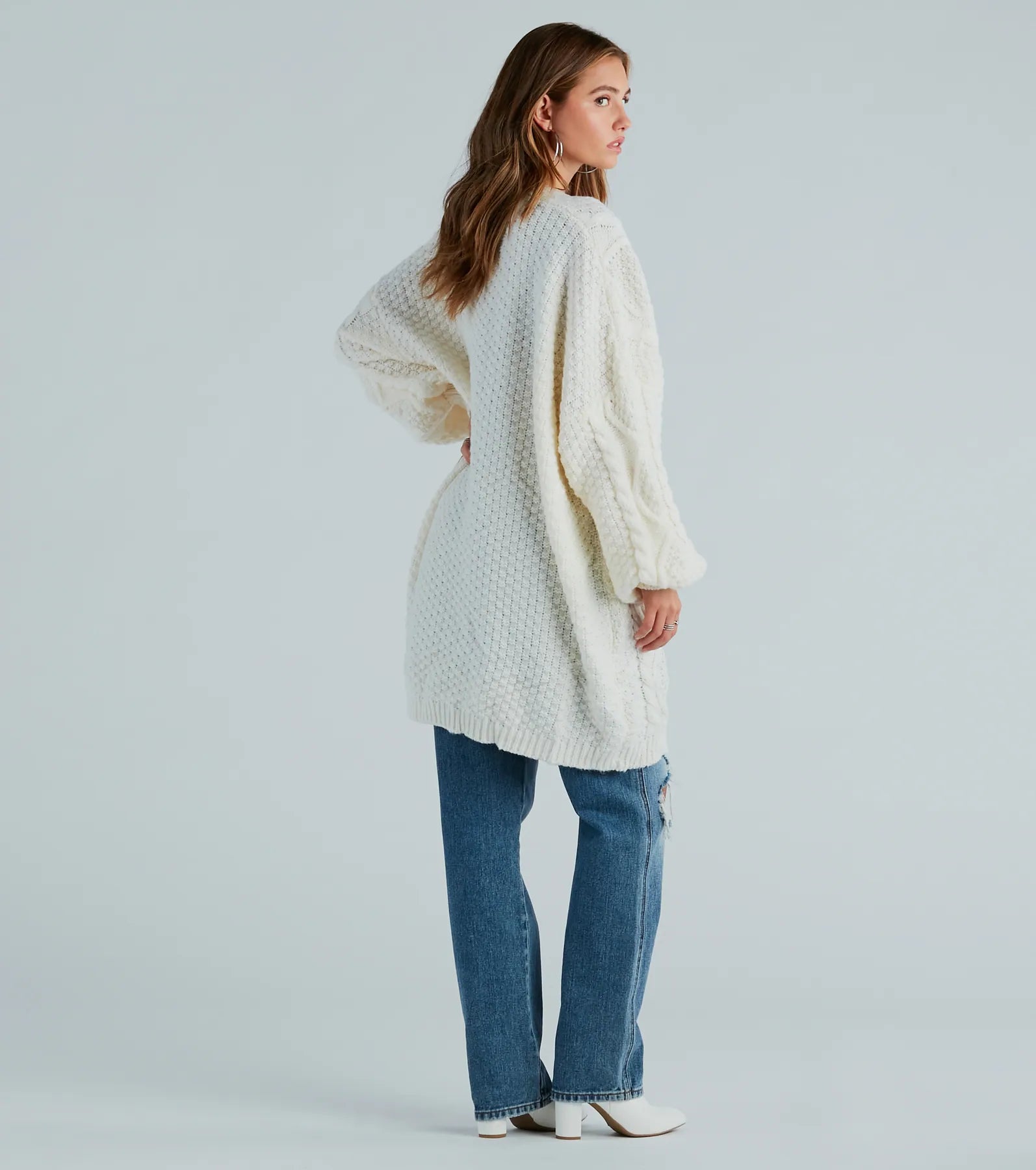 Coziest Cutie Oversized Cable Knit Cardigan