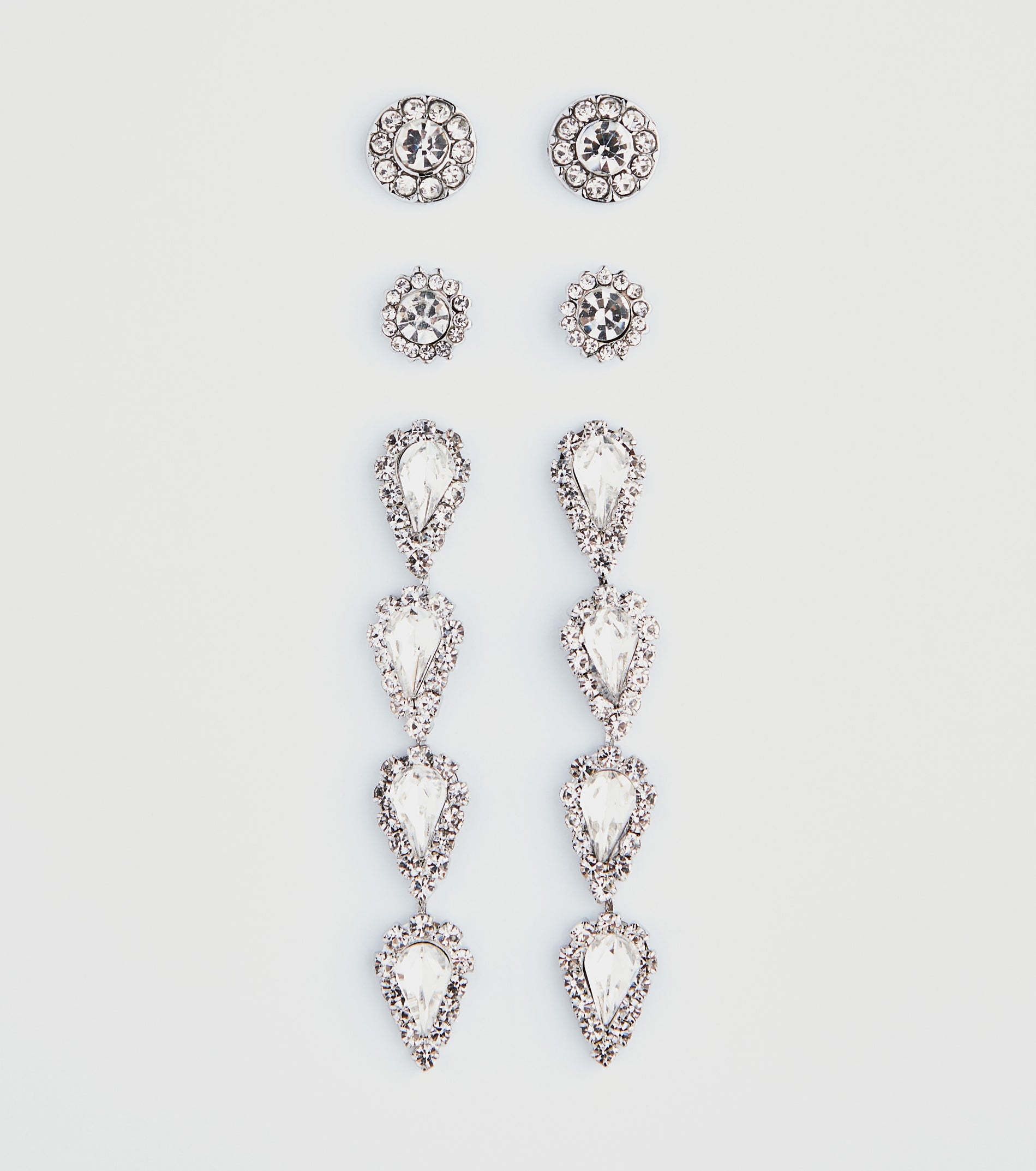 Elegant Staples Three-Pack Earrings Set