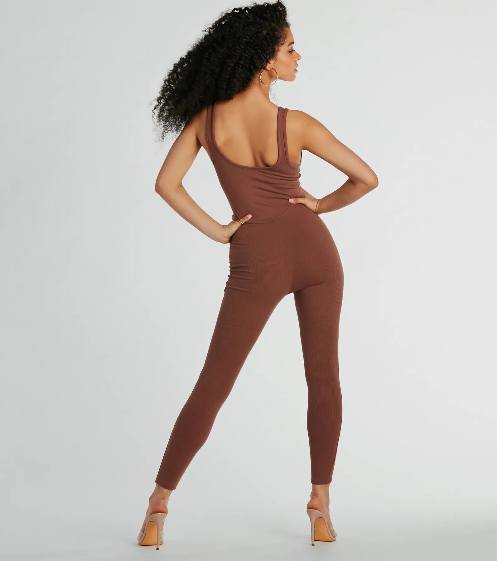 Chill Vibes Ribbed Knit Corset Catsuit