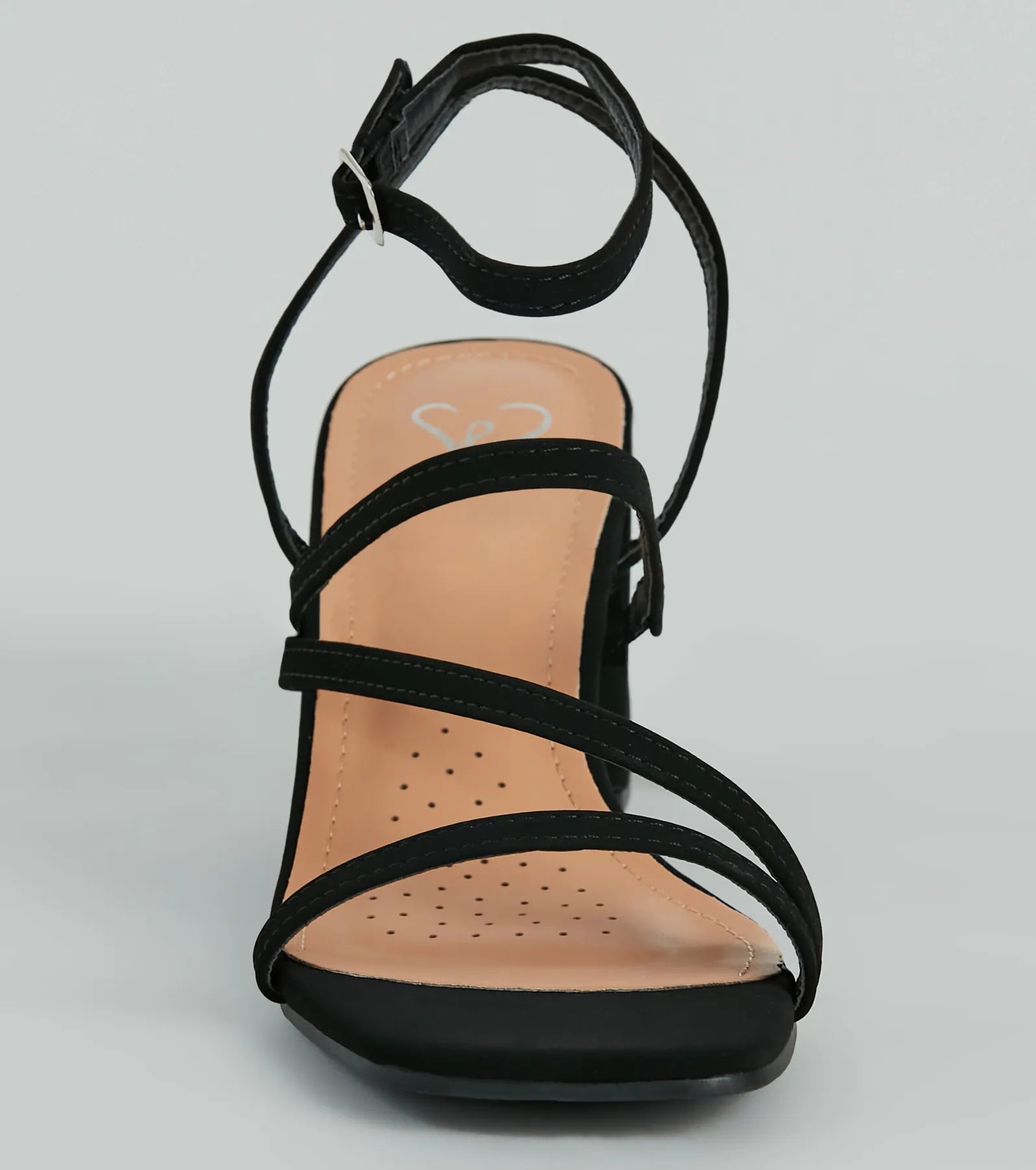 Simply Slay Strappy Nubuck Block Heels