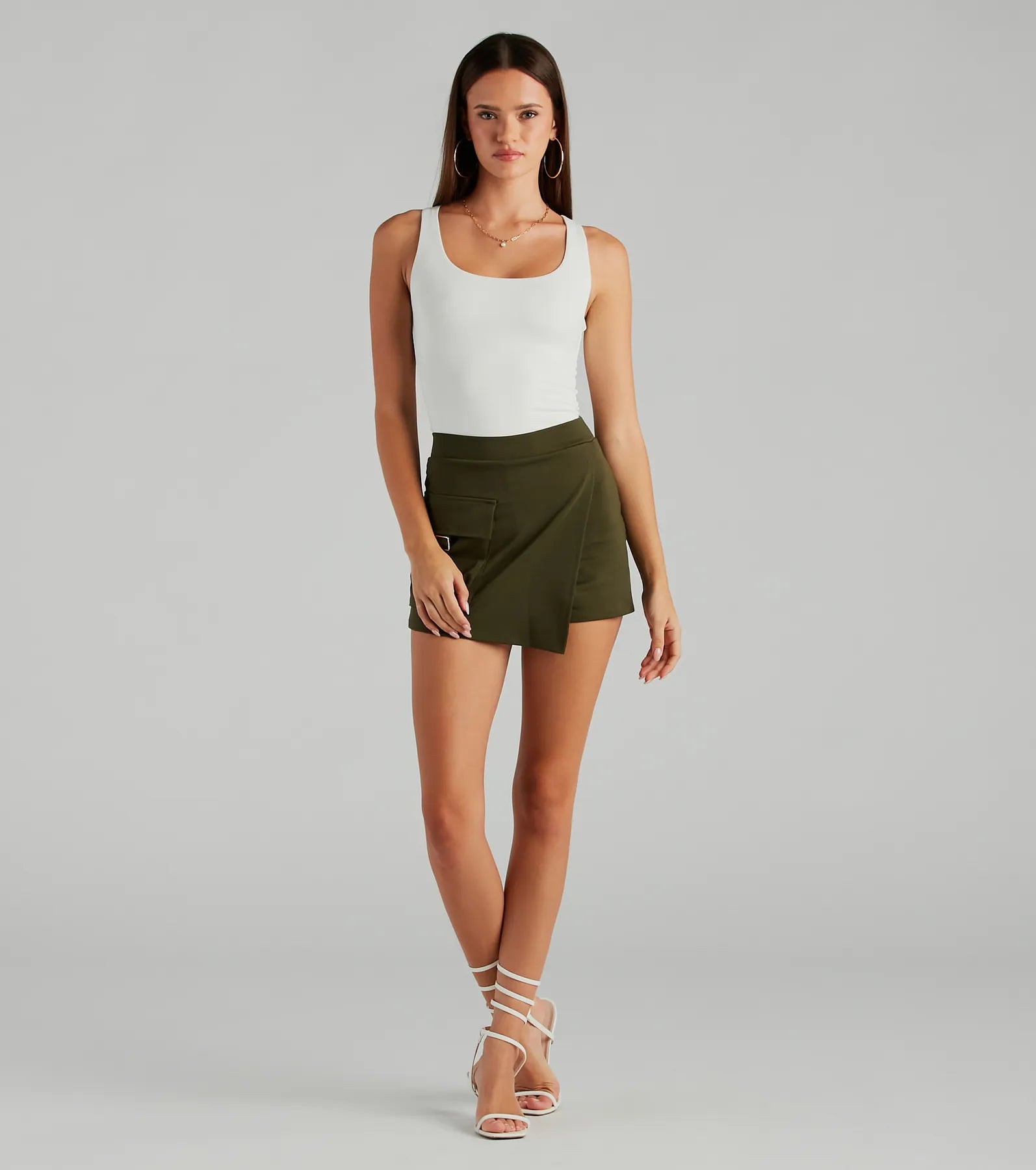 Style Notes Ponte Cargo Mini Skort