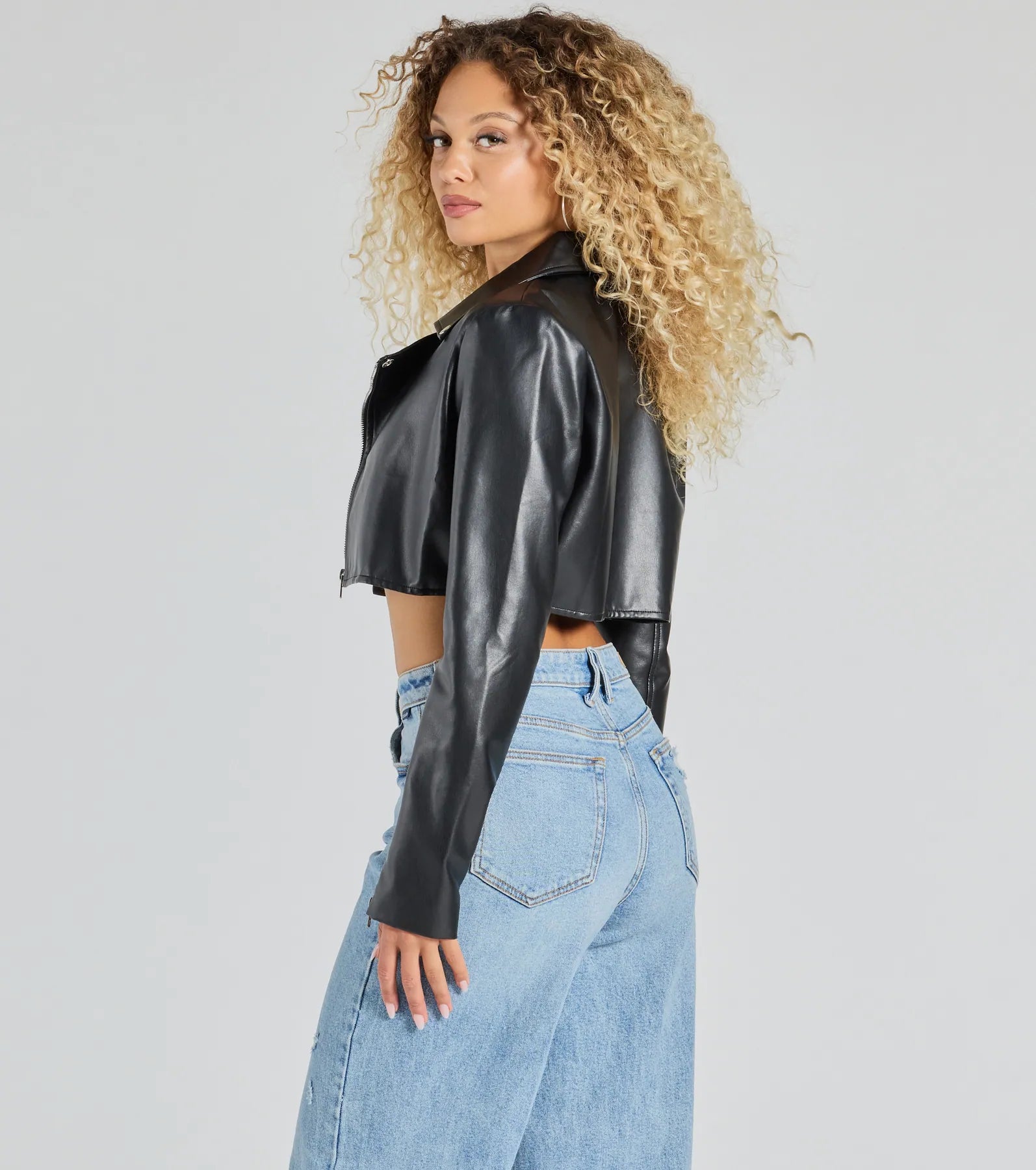 City Slicker Moto Crop Faux Leather Jacket