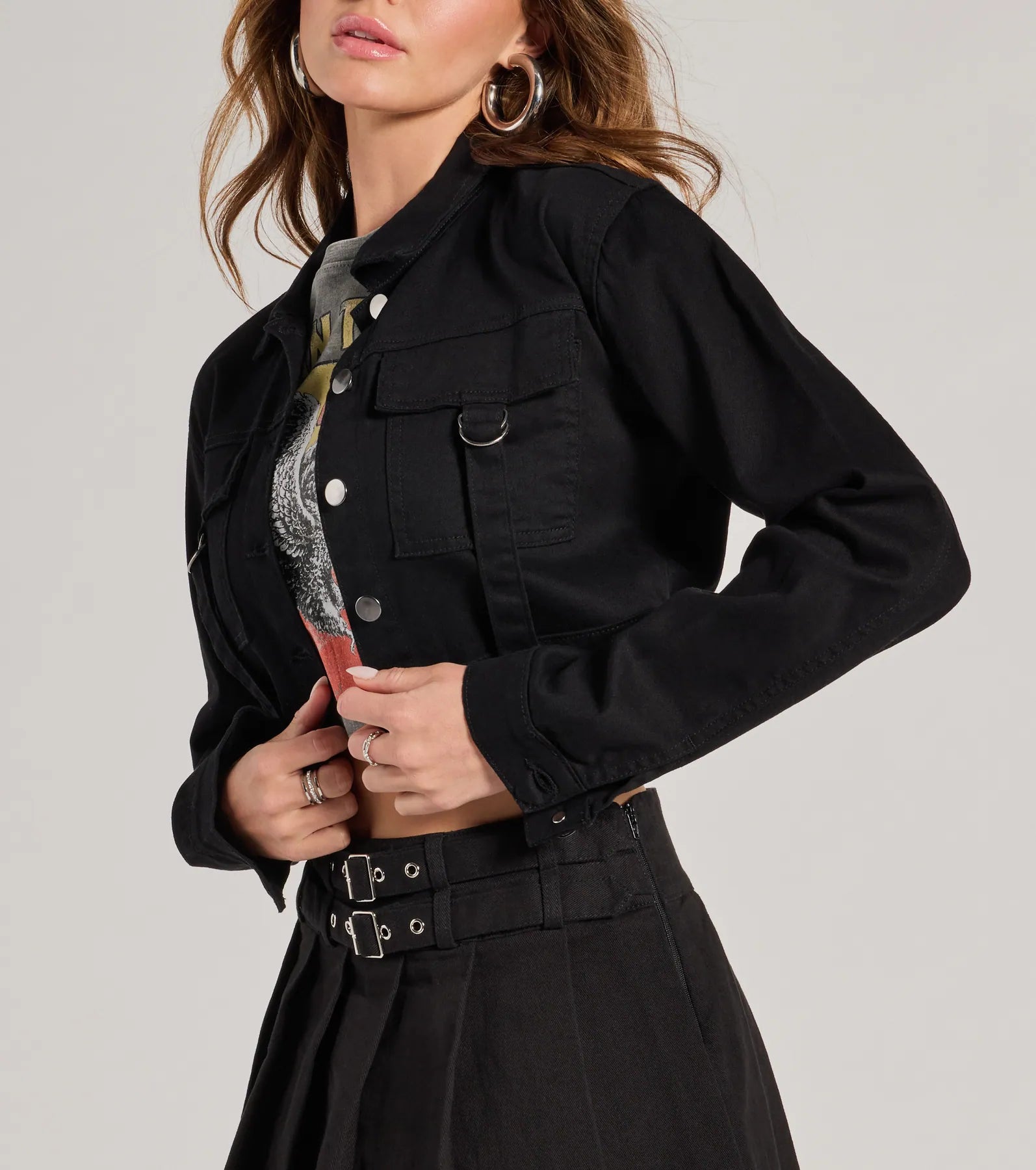 Trendy Nature Cargo Woven Crop Jacket