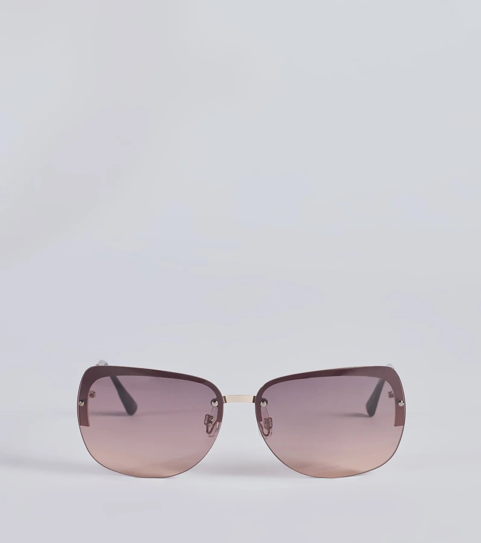 Level Up Rimless Rectangle Sunglasses