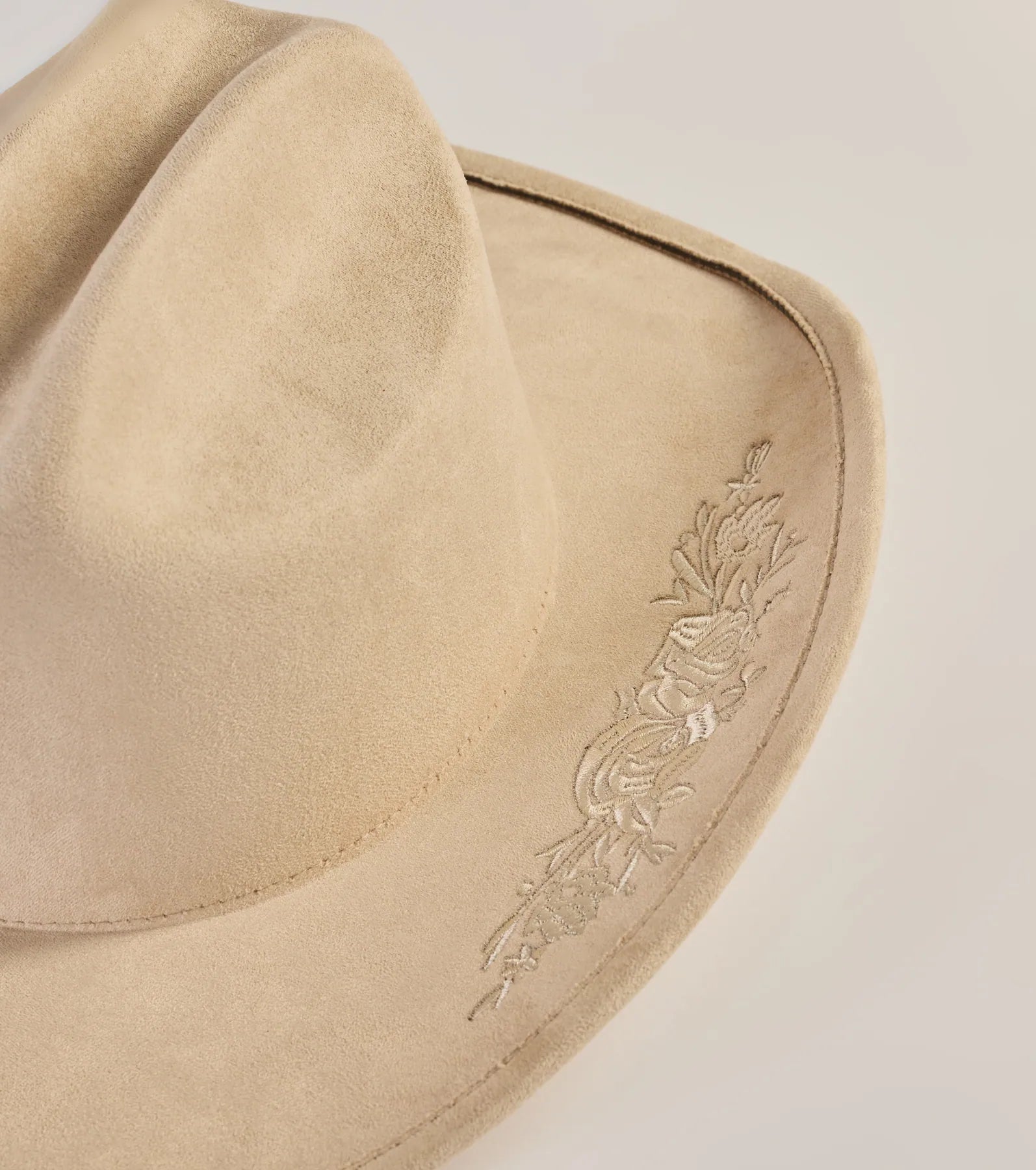 Western Romance Embroidered Floral Cowboy Hat