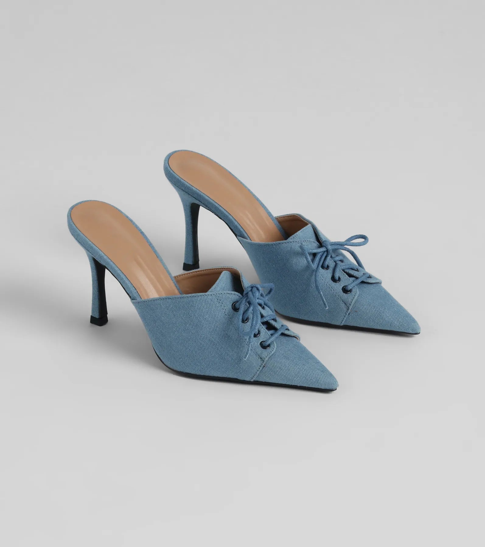 The Real Showstopper Denim Stiletto Pumps