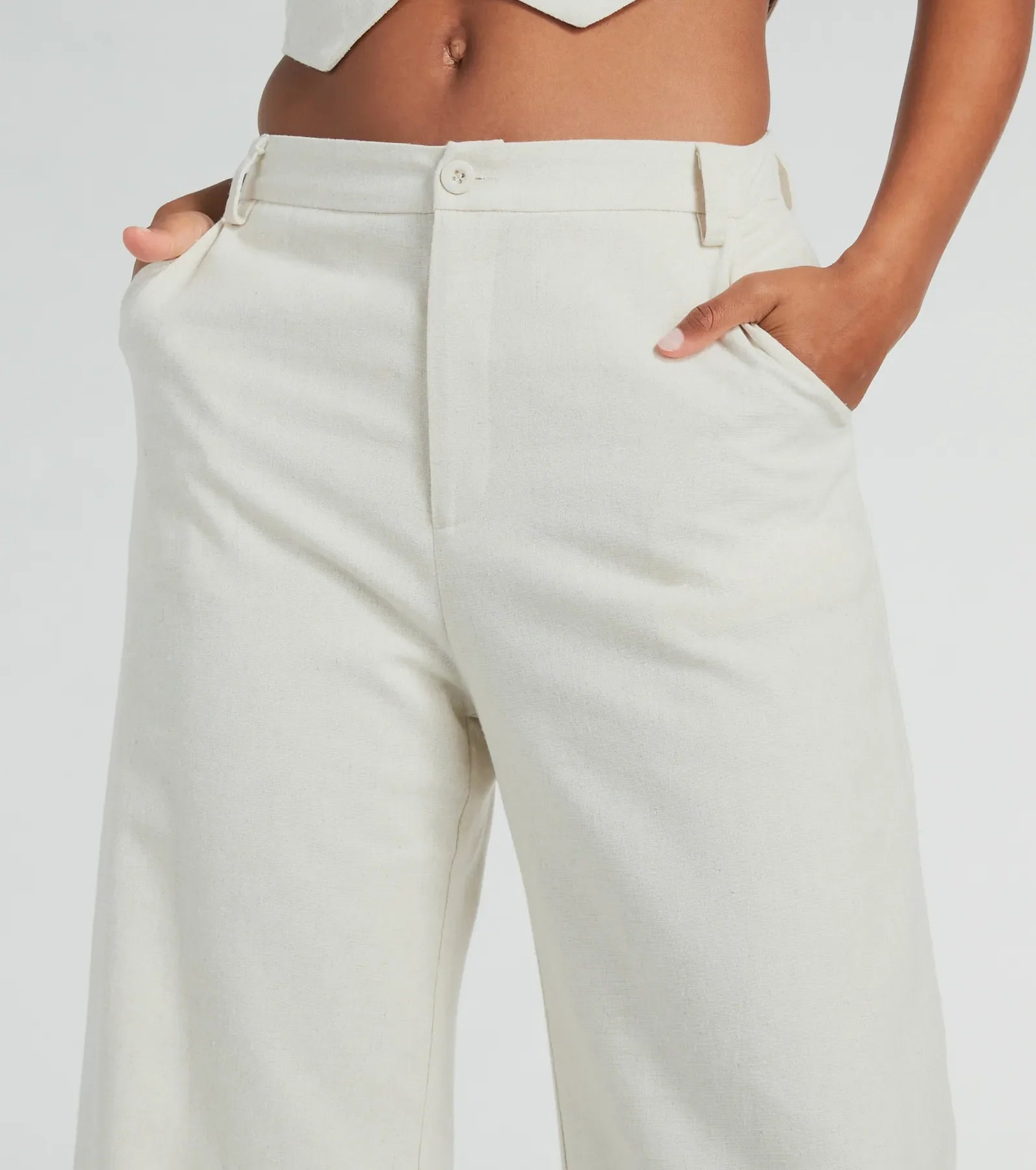 Cutest Babe Wide Leg Linen Trouser Pants