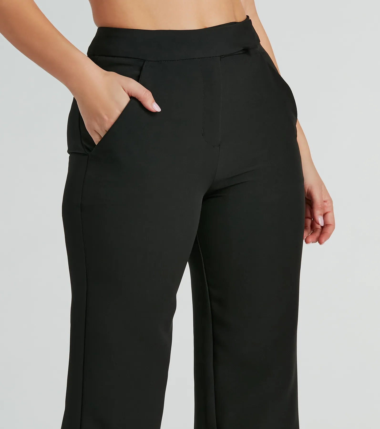 Perfectly Chic High Waist Straight-Leg Trouser Pants