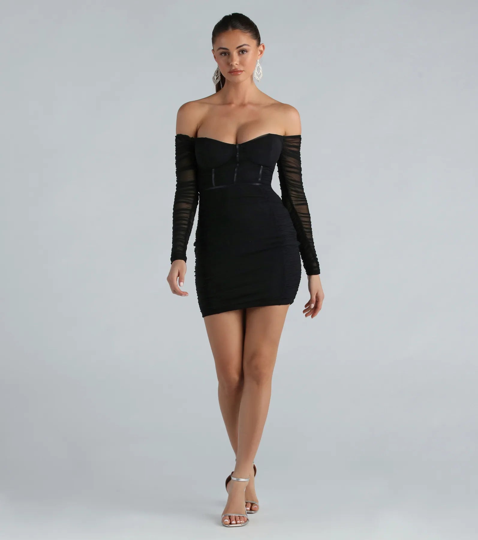 Risk Taker Off-The-Shoulder Mini Dress