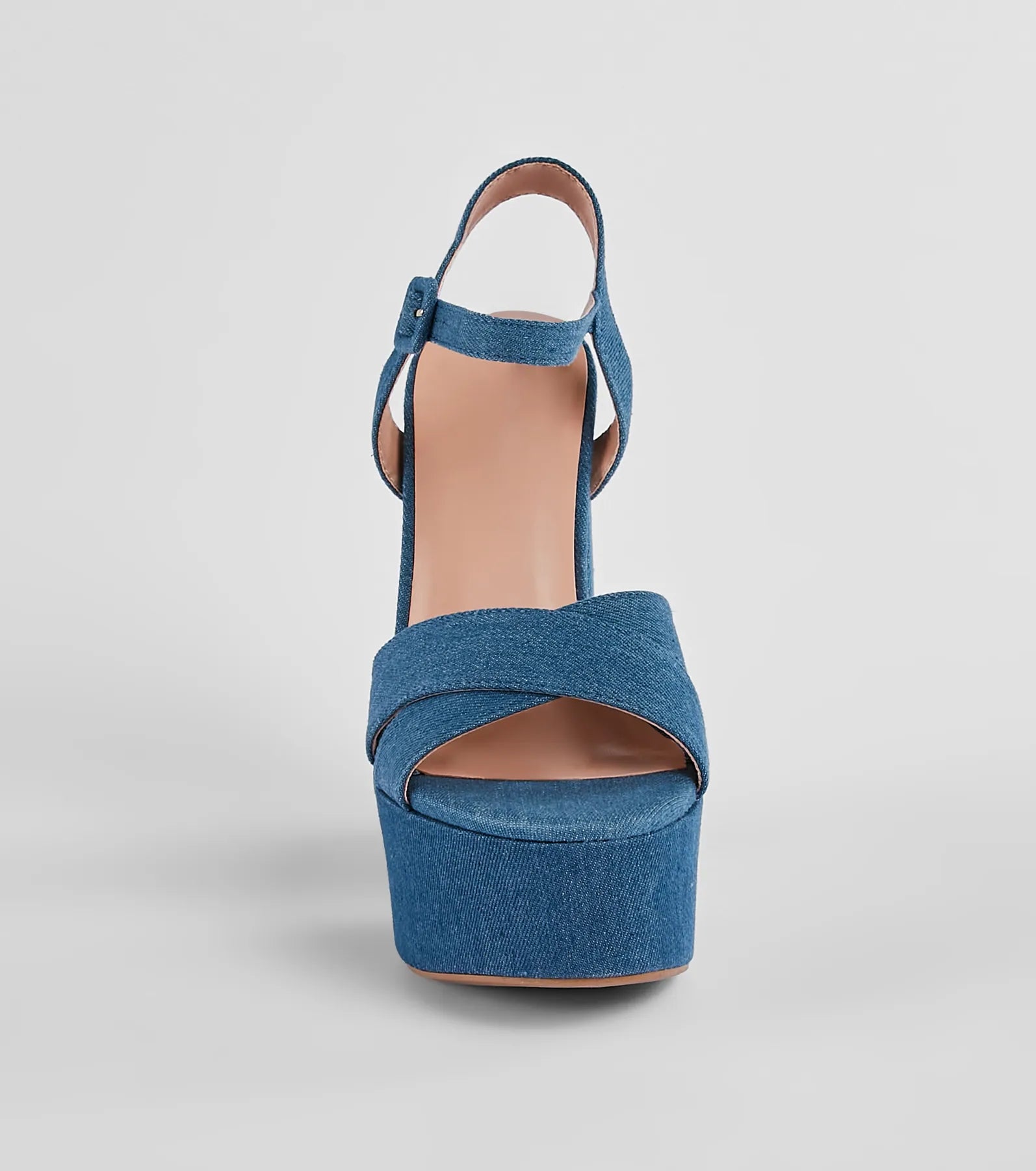 Carpe Denim Platform Block Heels