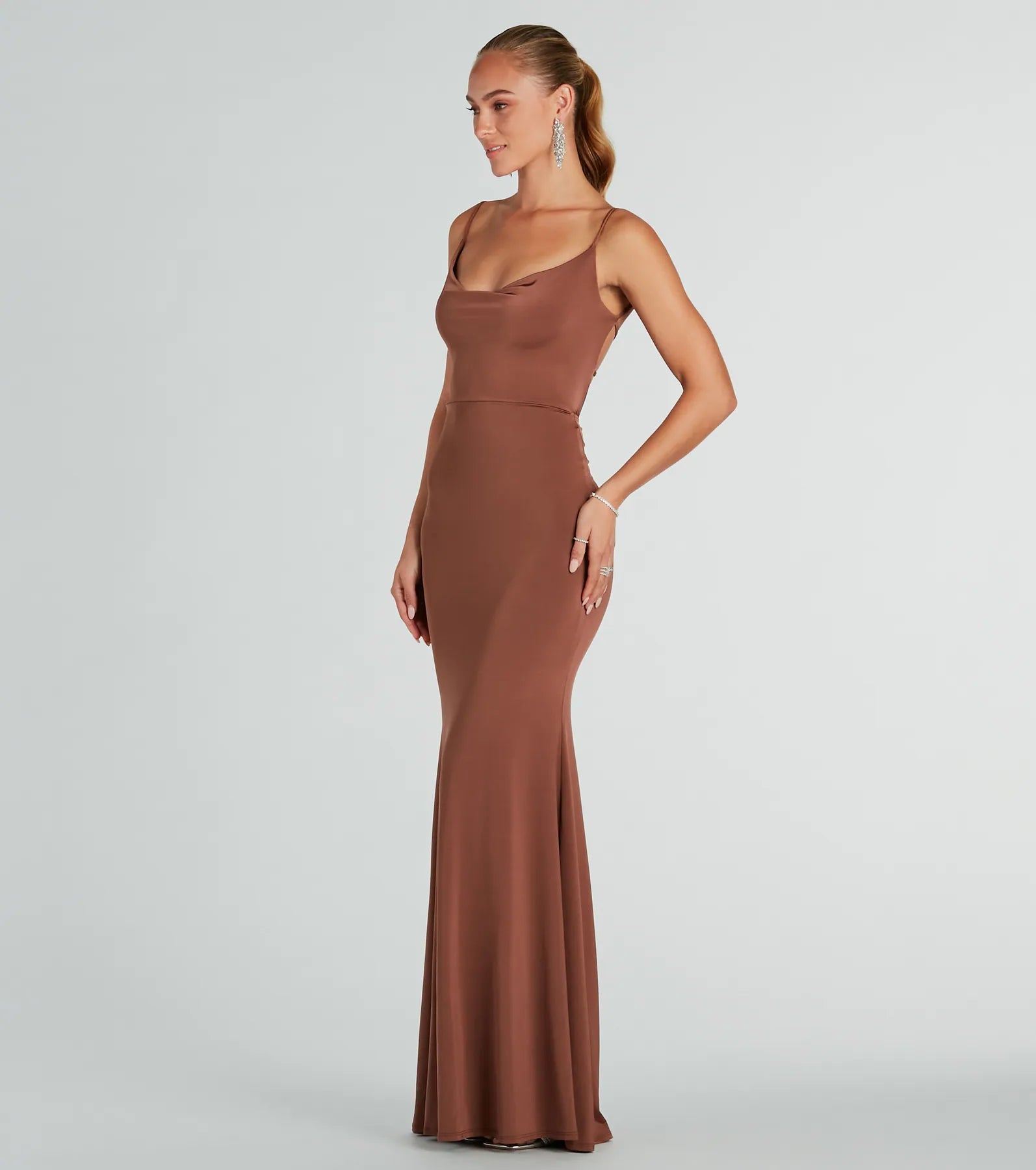 Anya Formal Strappy Open-Back Mermaid Dress