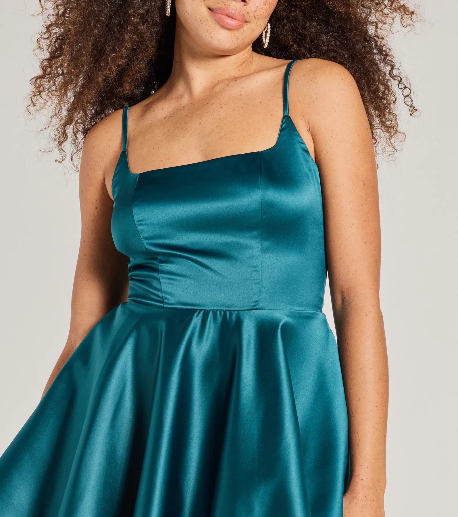 Haidie Sleeveless A-Line Satin Party Dress