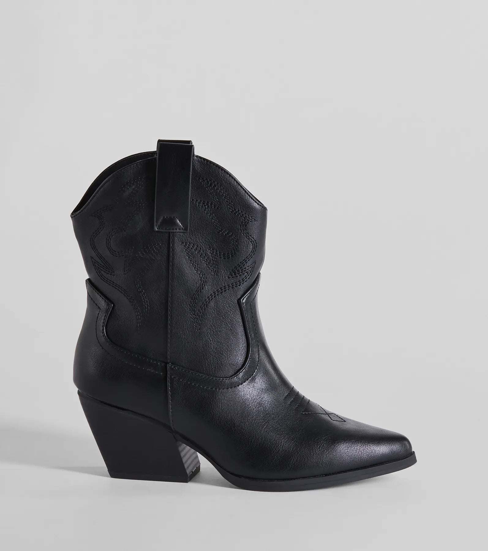 Pay A Visit Western Faux Leather Booties