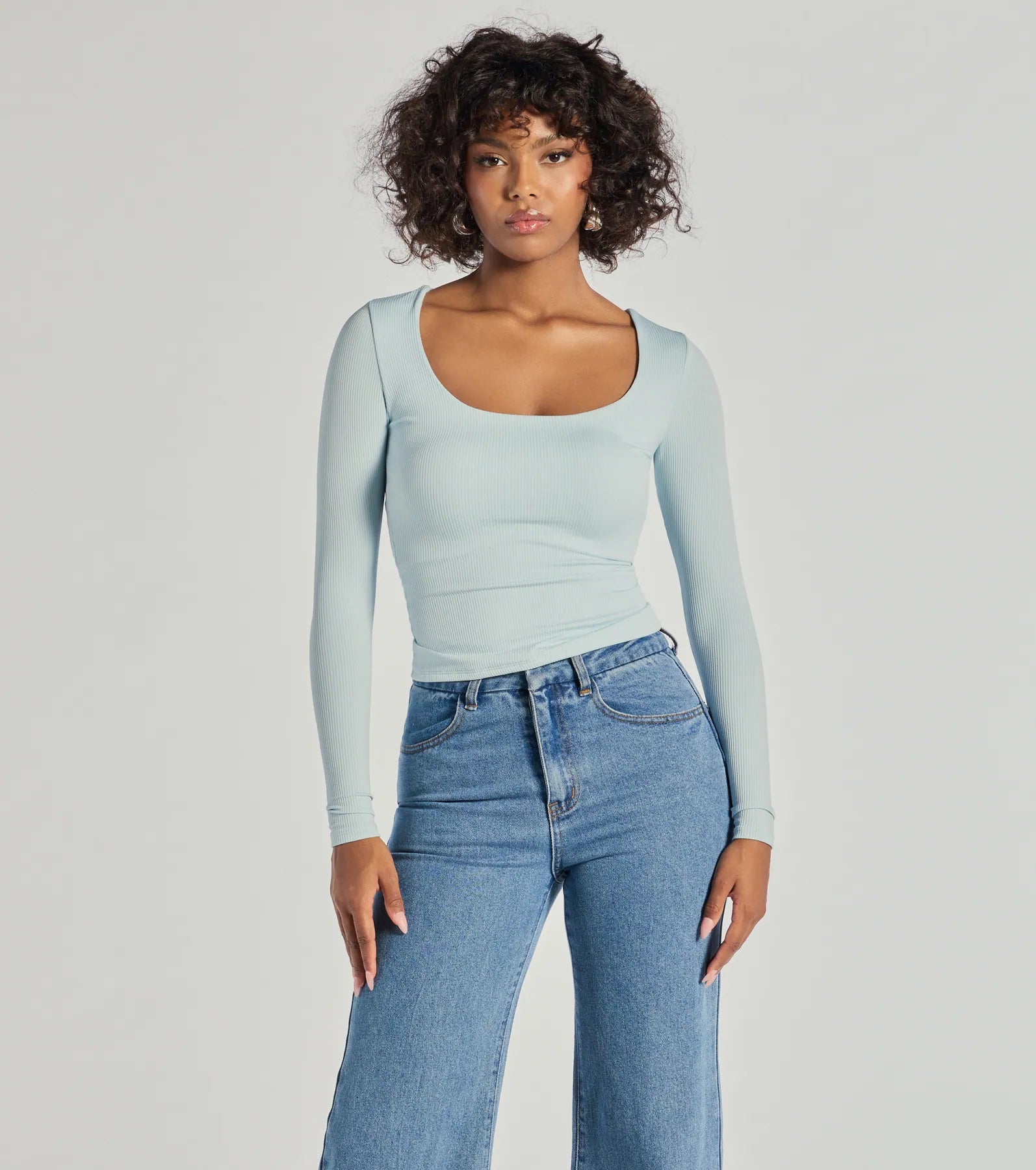 Forever Staple Smooth Knit Long Sleeve Top