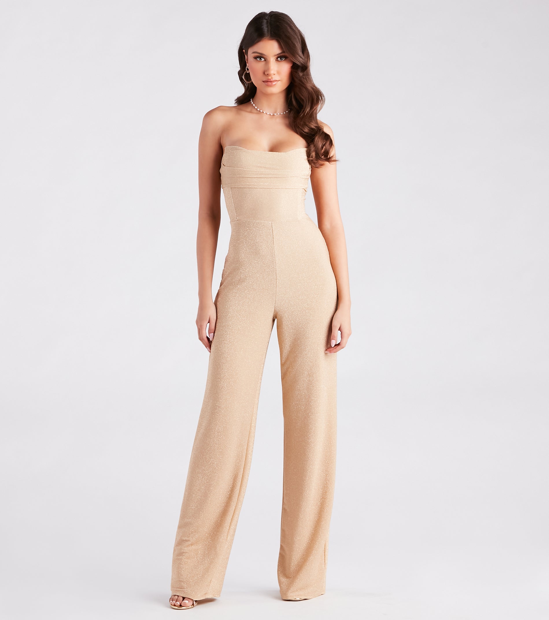 Glitter Is All It Takes Wide-Leg Jumpsuit