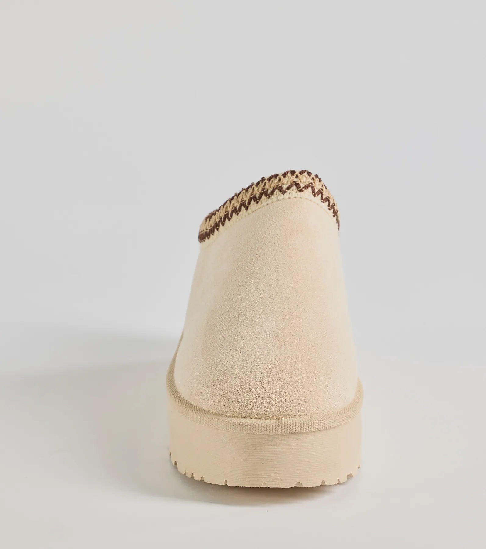 Cozy Glam Faux Suede Platform Slippers