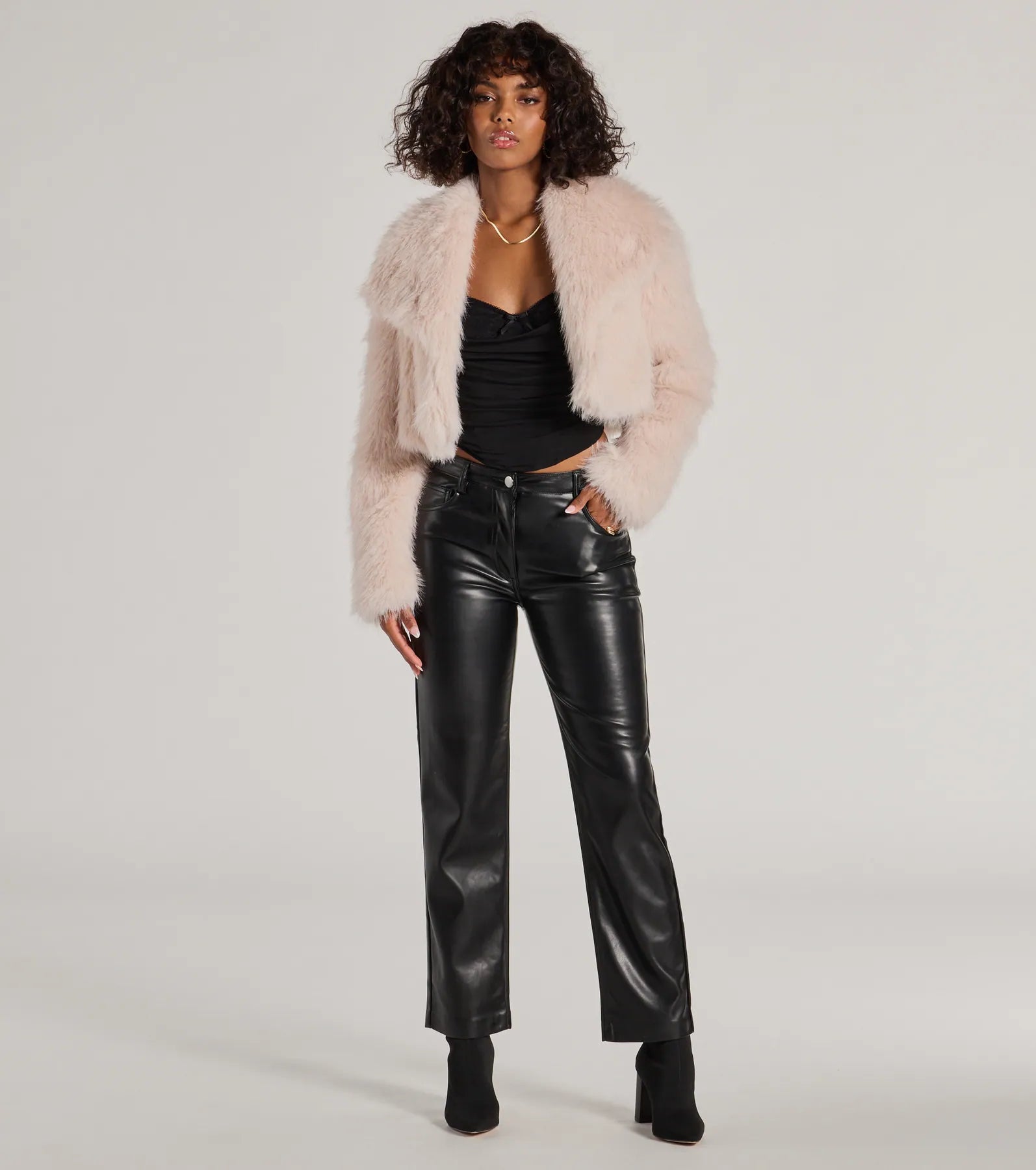 Layer On The Luxe Faux Fur Cropped Jacket