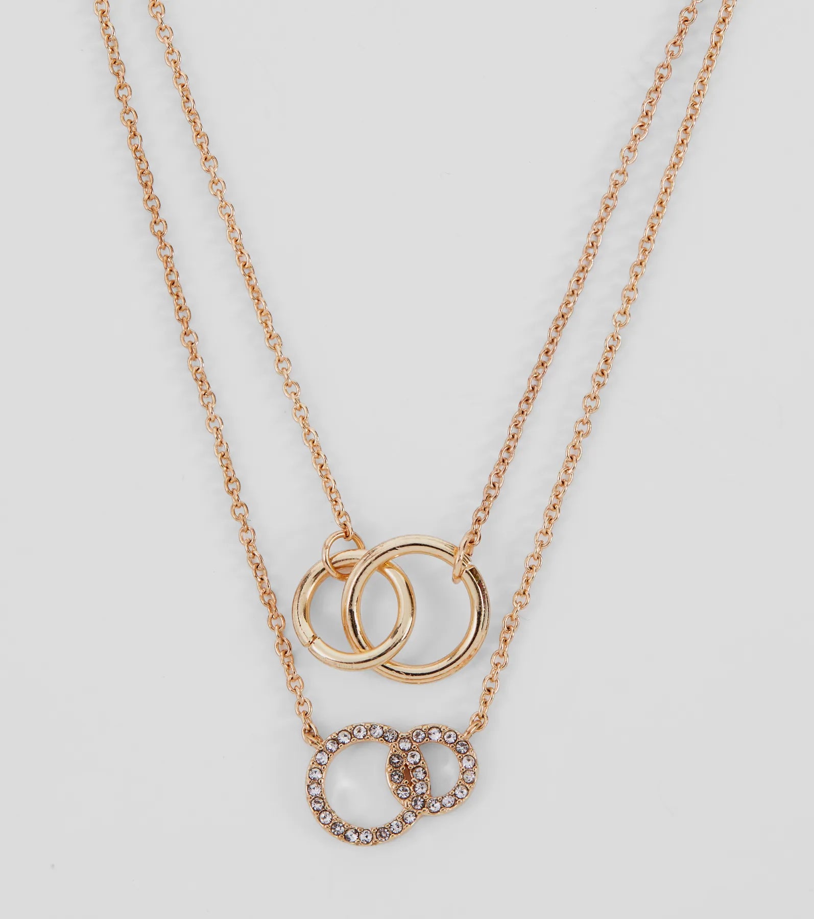 Perfect Dainty Layered Circle Charm Necklace