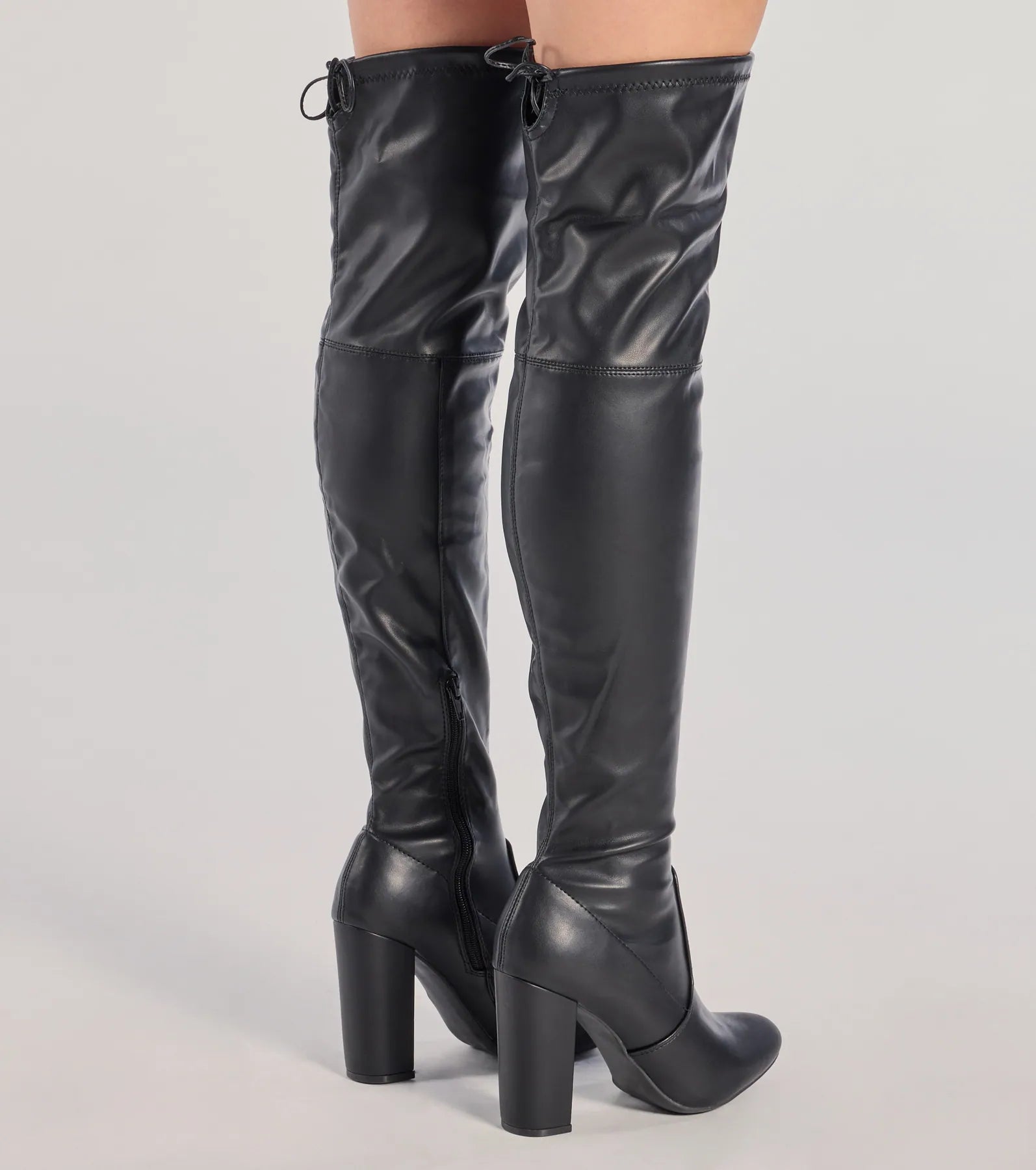 Chic Slay Over-The-Knee Block Heel Boots