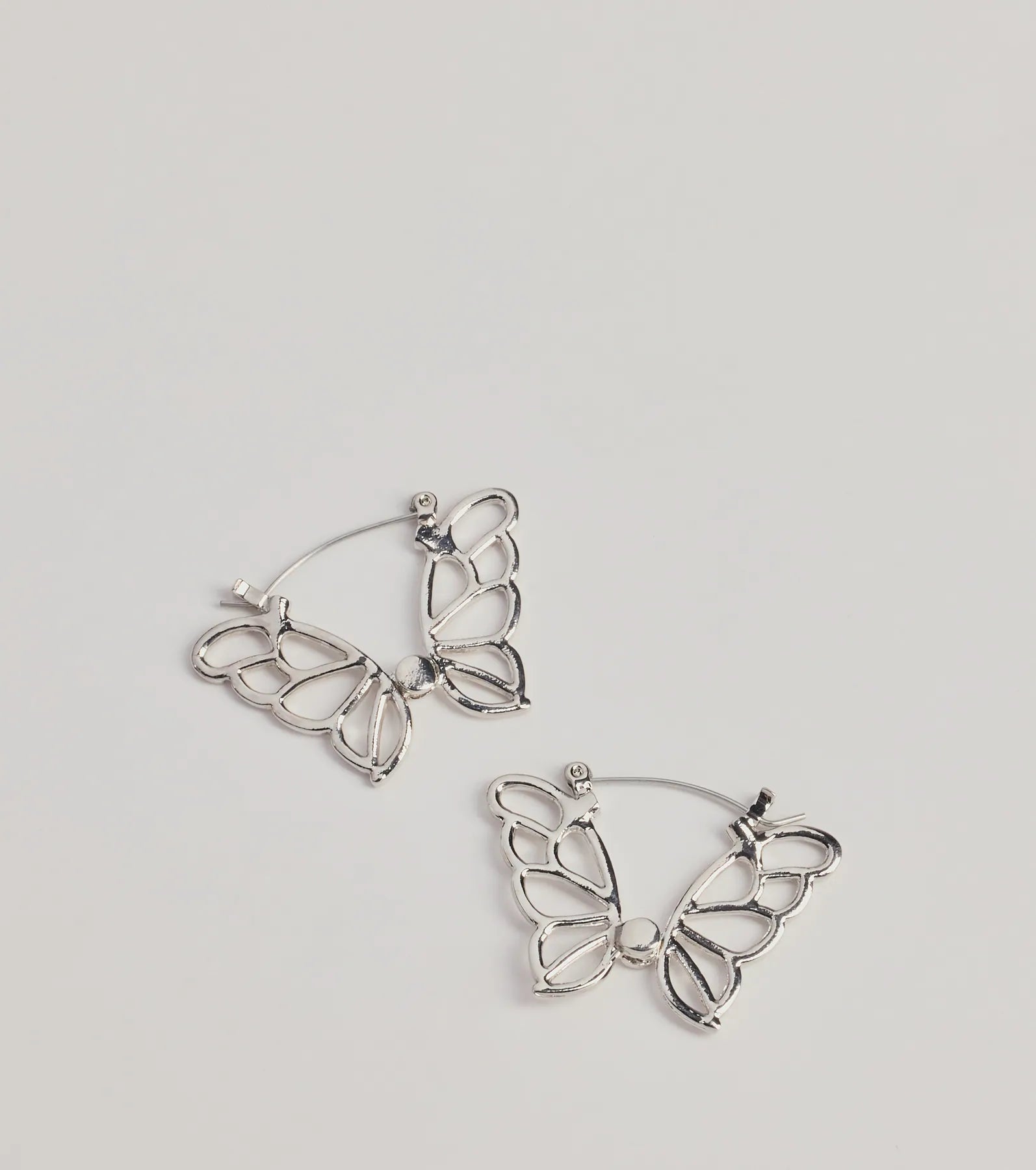 Glam Aura Butterfly Outline Huggie Earrings