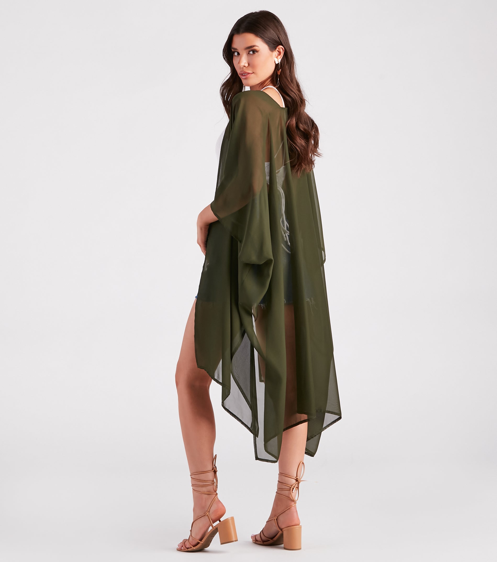 Arrived In Style Chiffon Sheer Kimono