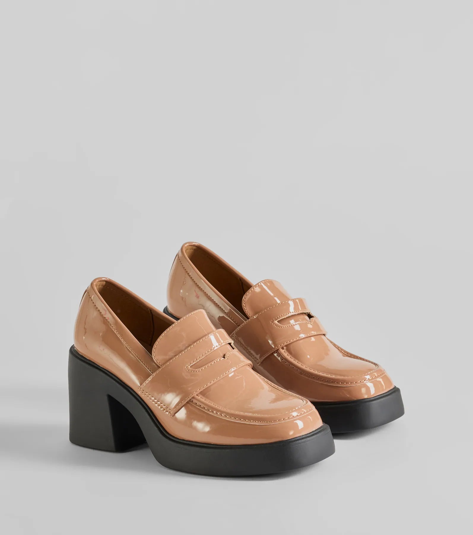 Girl On The Go Platform Block Heel Loafers