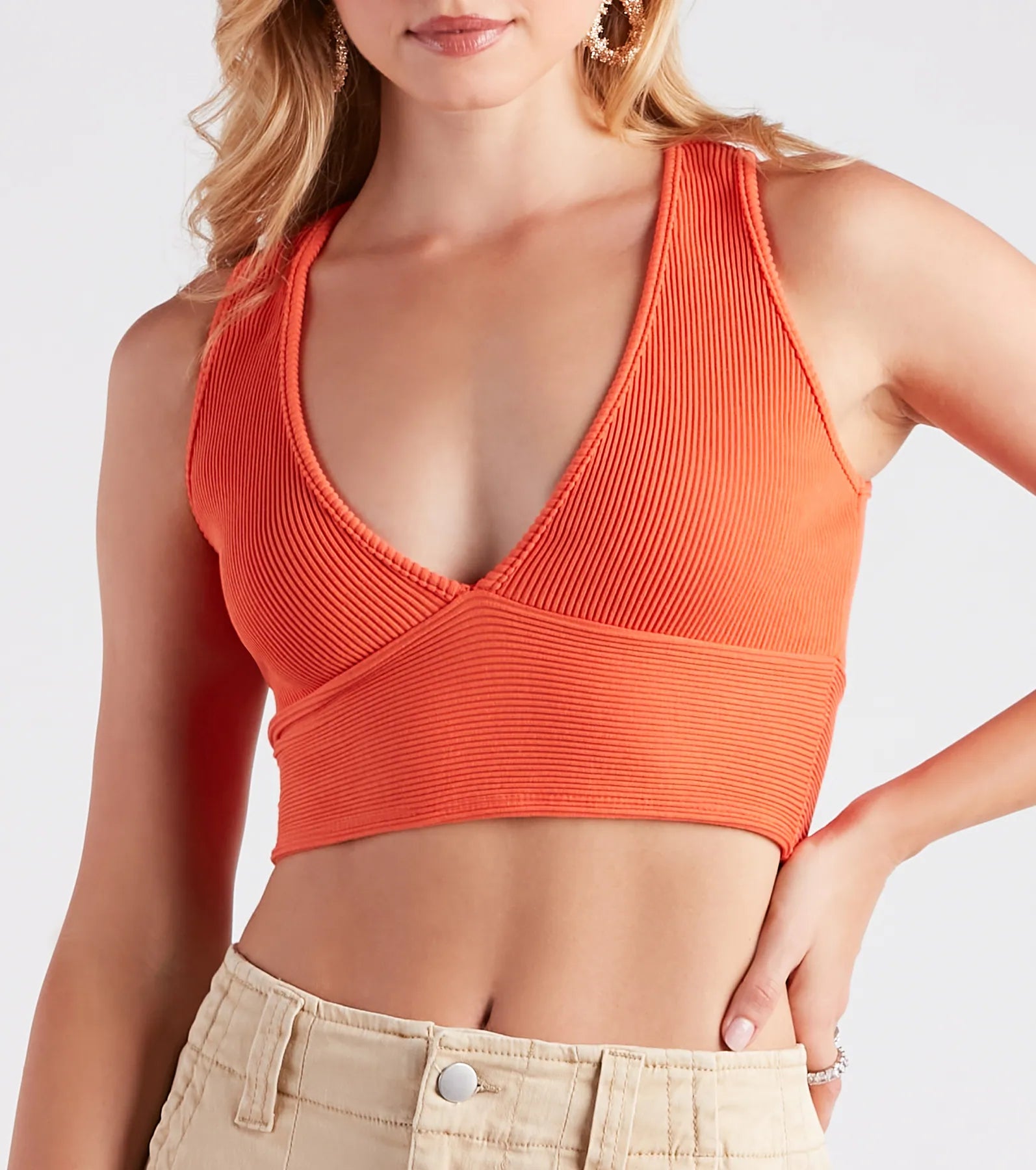 Elevate Everyday V-Neck Tank Crop Top