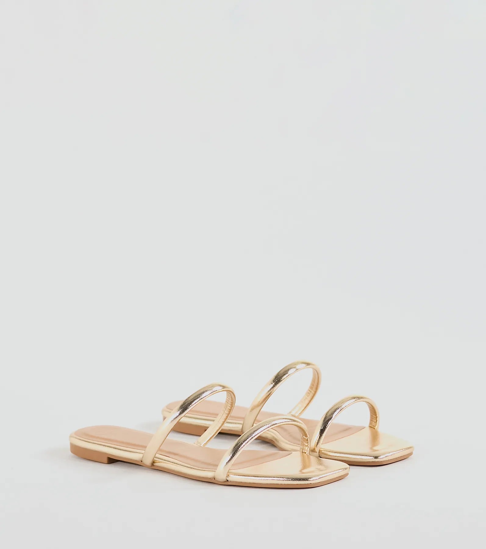 All Time Favorite Strappy Metallic Flat Sandals