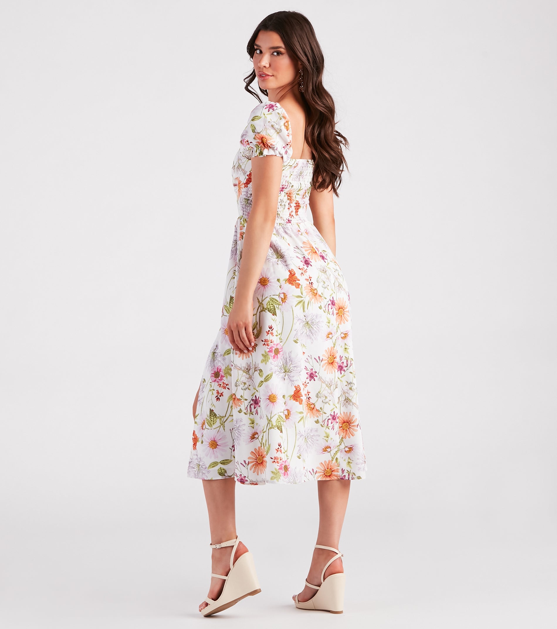 Room To Grow Floral Cutout Midi Dress