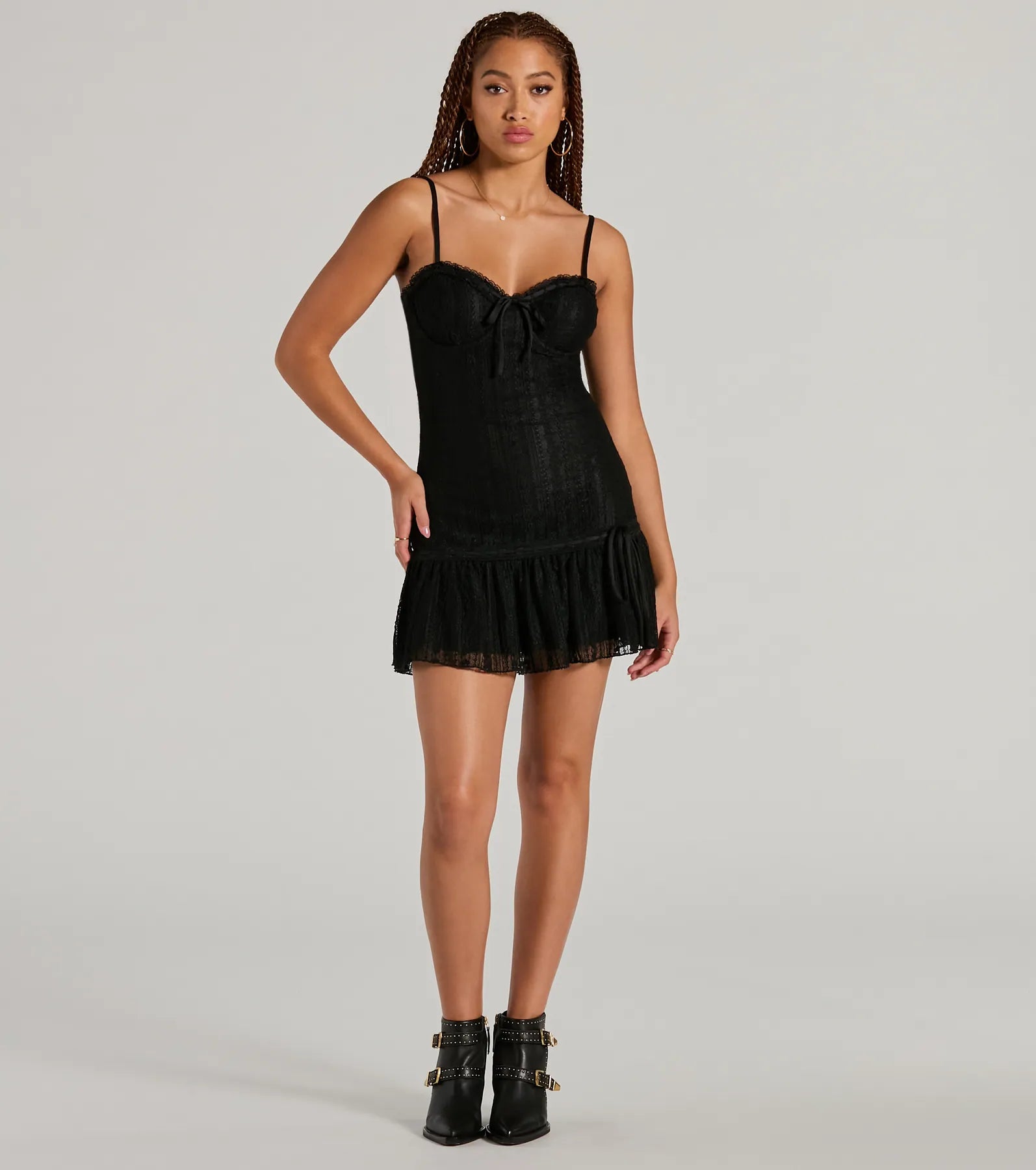 Tempting Allure Sweetheart A-Line Lace Mini Dress