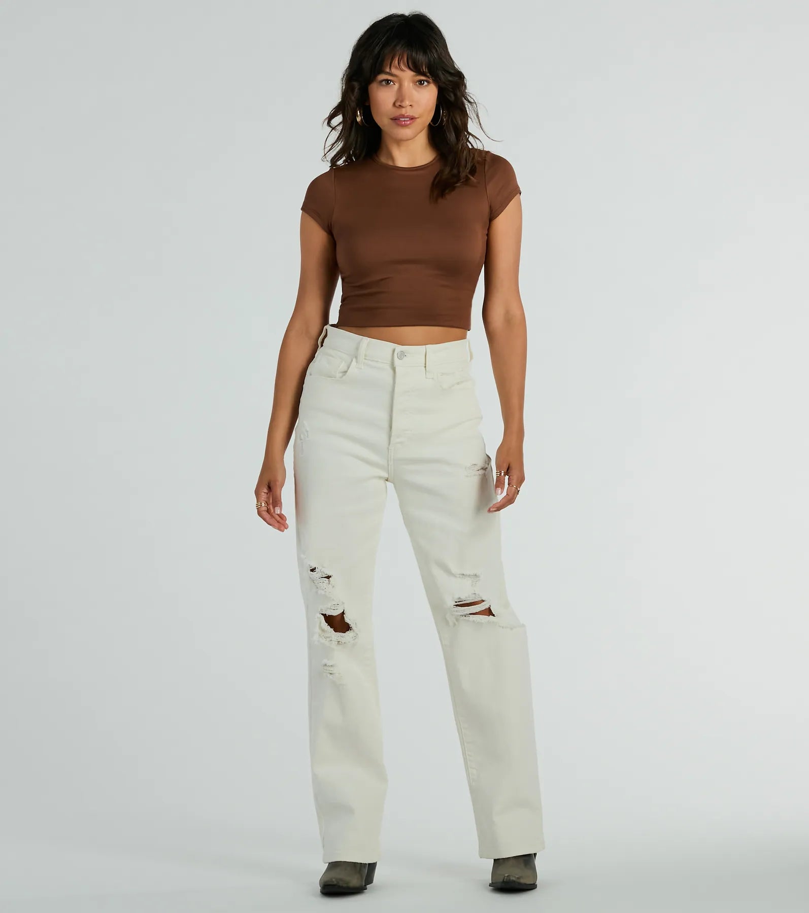 Back At It Short Sleeve Twist Crop Top