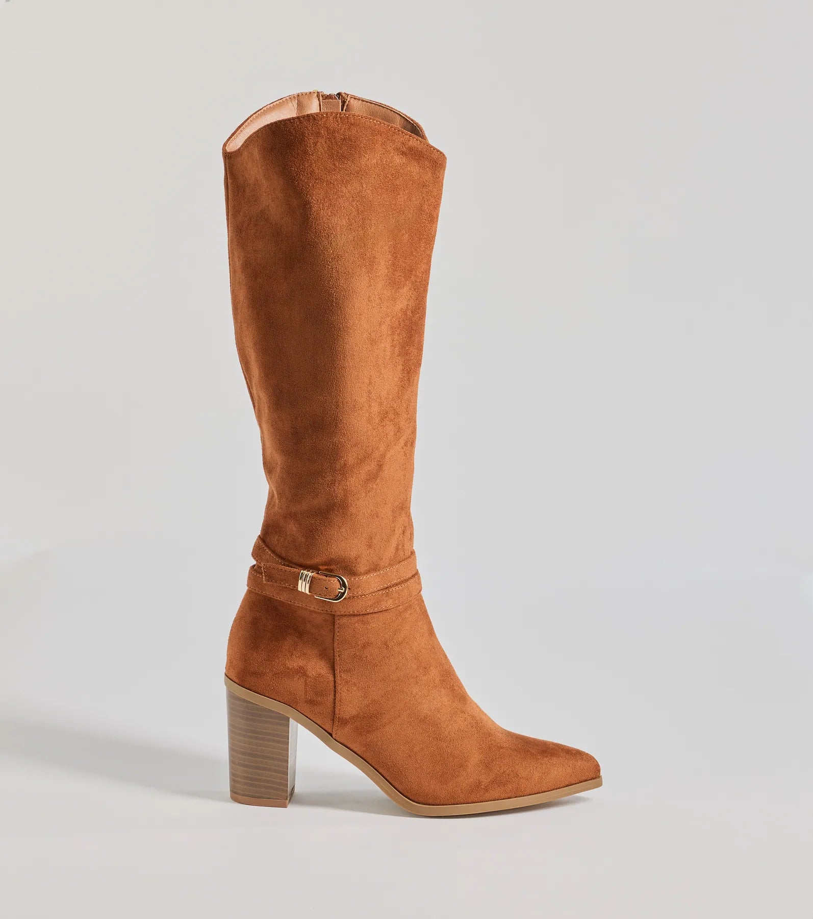 Fab Slay Buckle Strap Under-The-Knee Boots