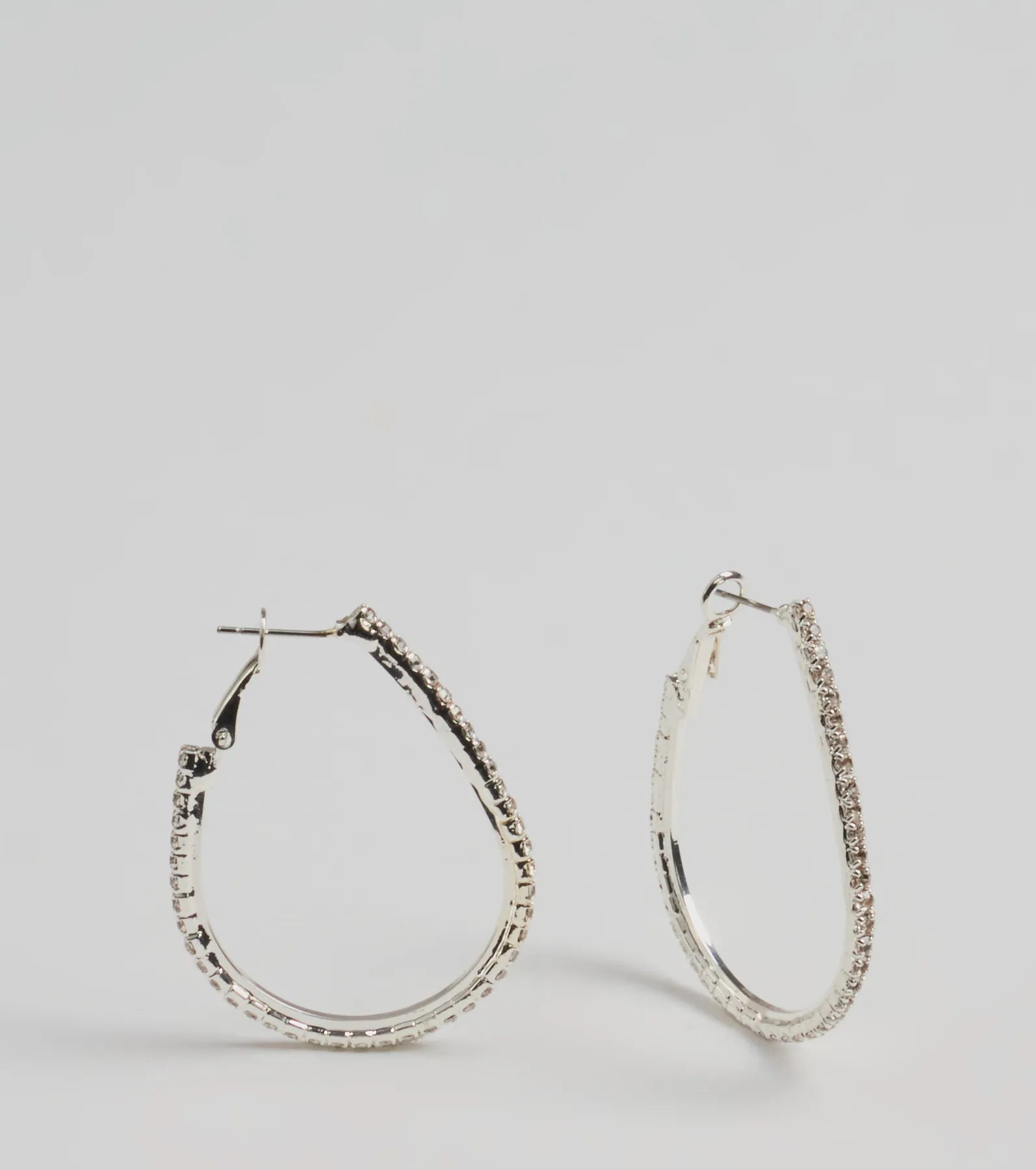 Dainty Rhinestone Teardrop Earrings