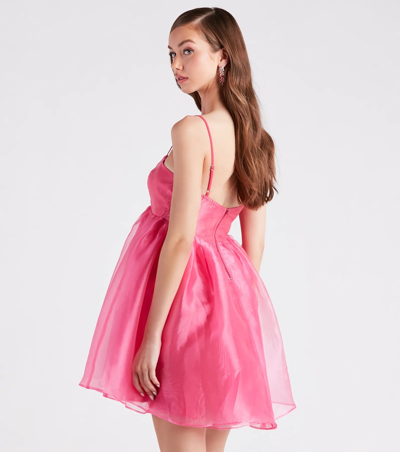 Harlow Square Neck Babydoll Party Dress