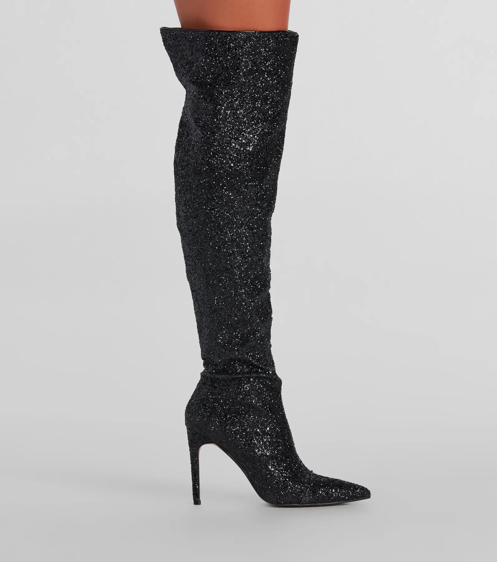 Truly Sparkled Glitter Over-The-Knee Boots