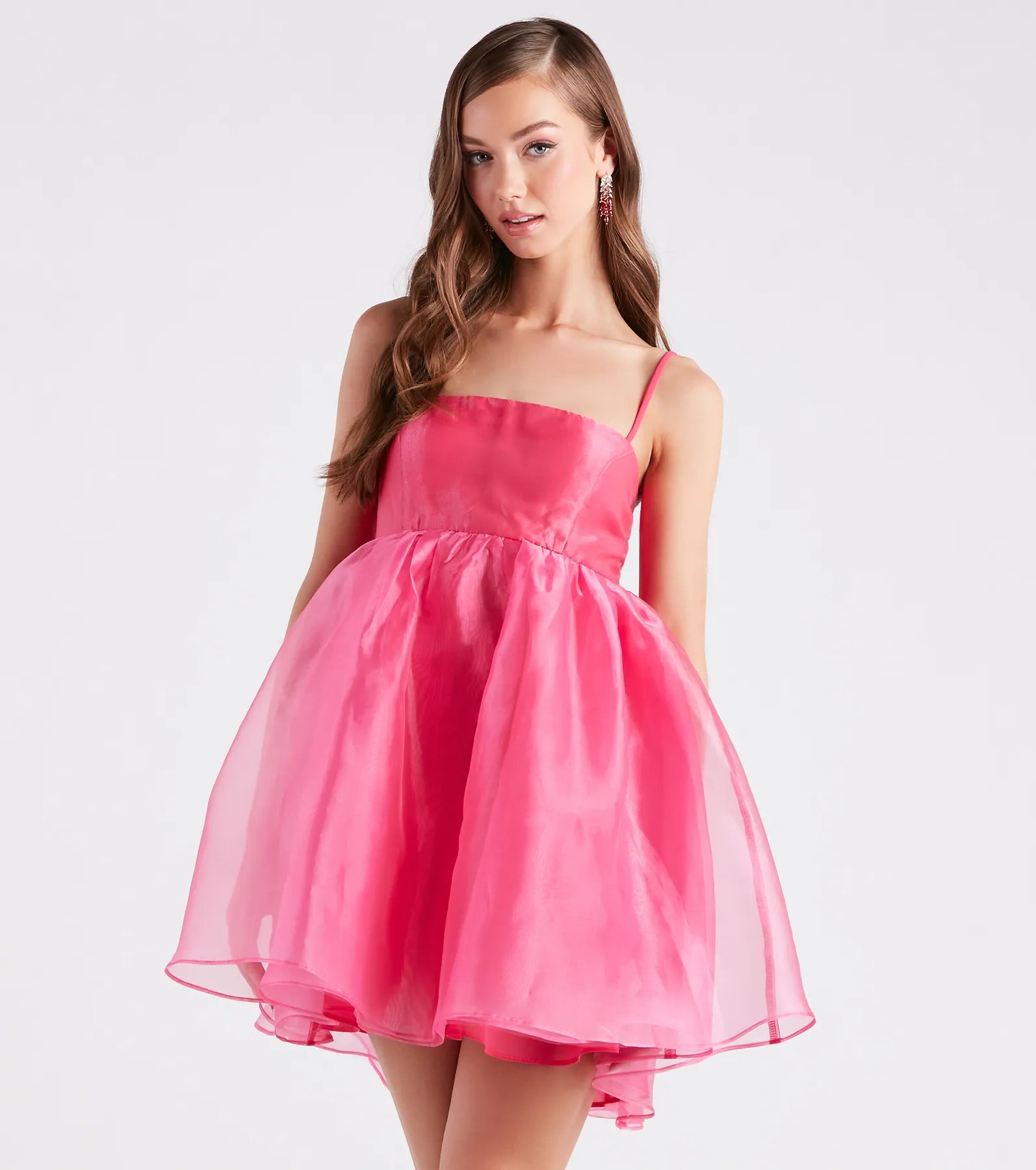 Harlow Square Neck Babydoll Party Dress