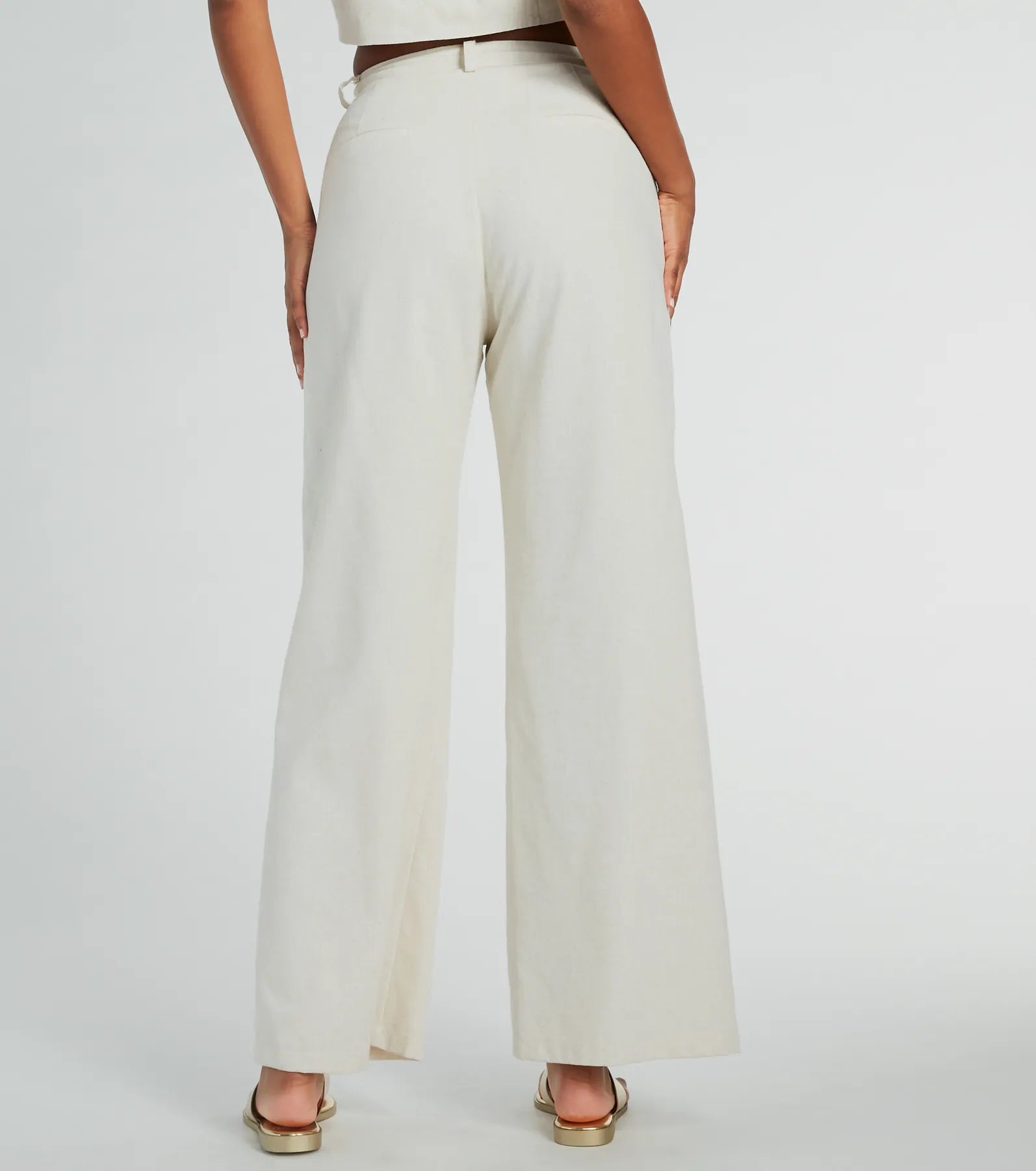 Cutest Babe Wide Leg Linen Trouser Pants