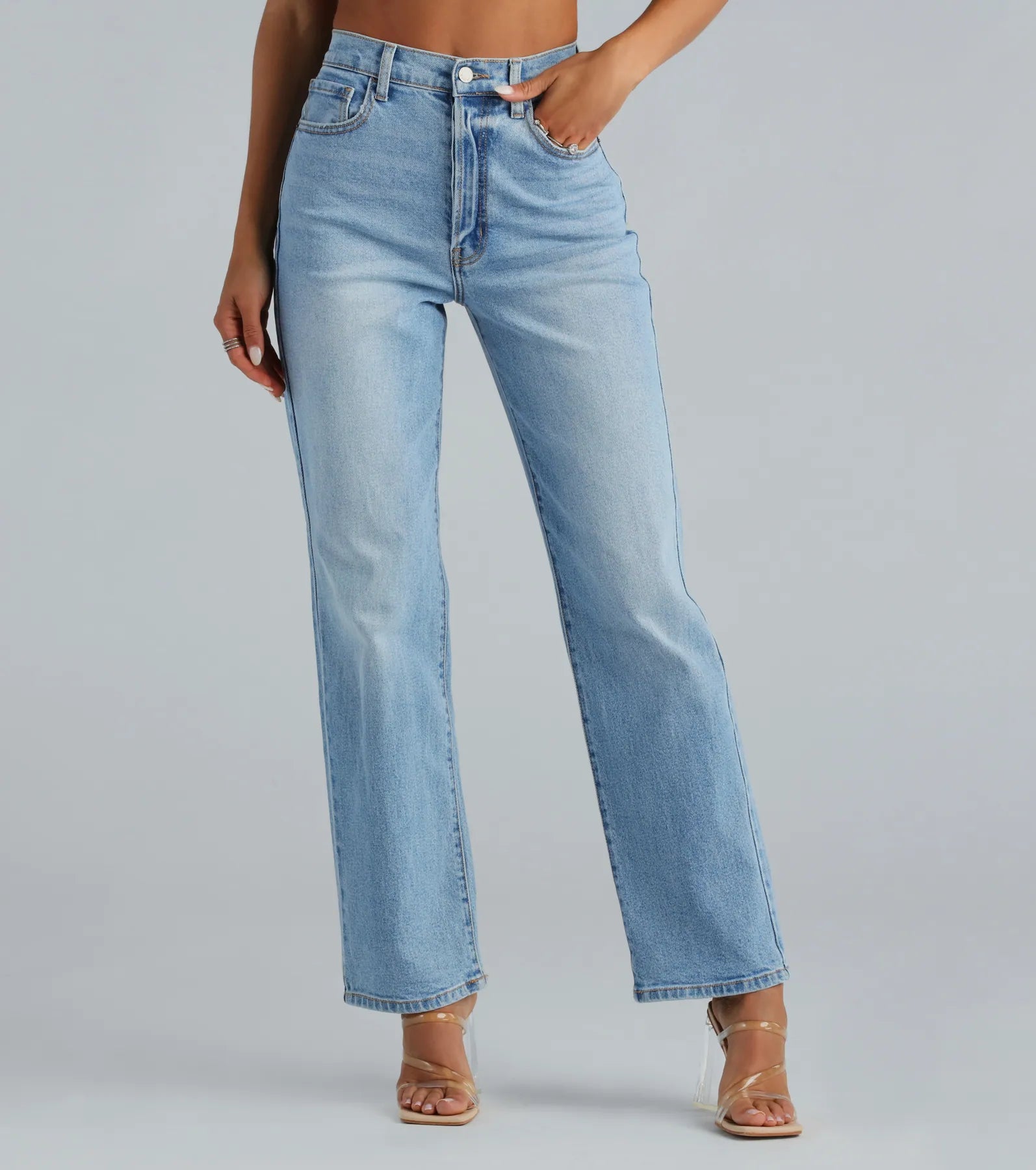 Classic High-Rise Straight-Leg Boyfriend Jeans