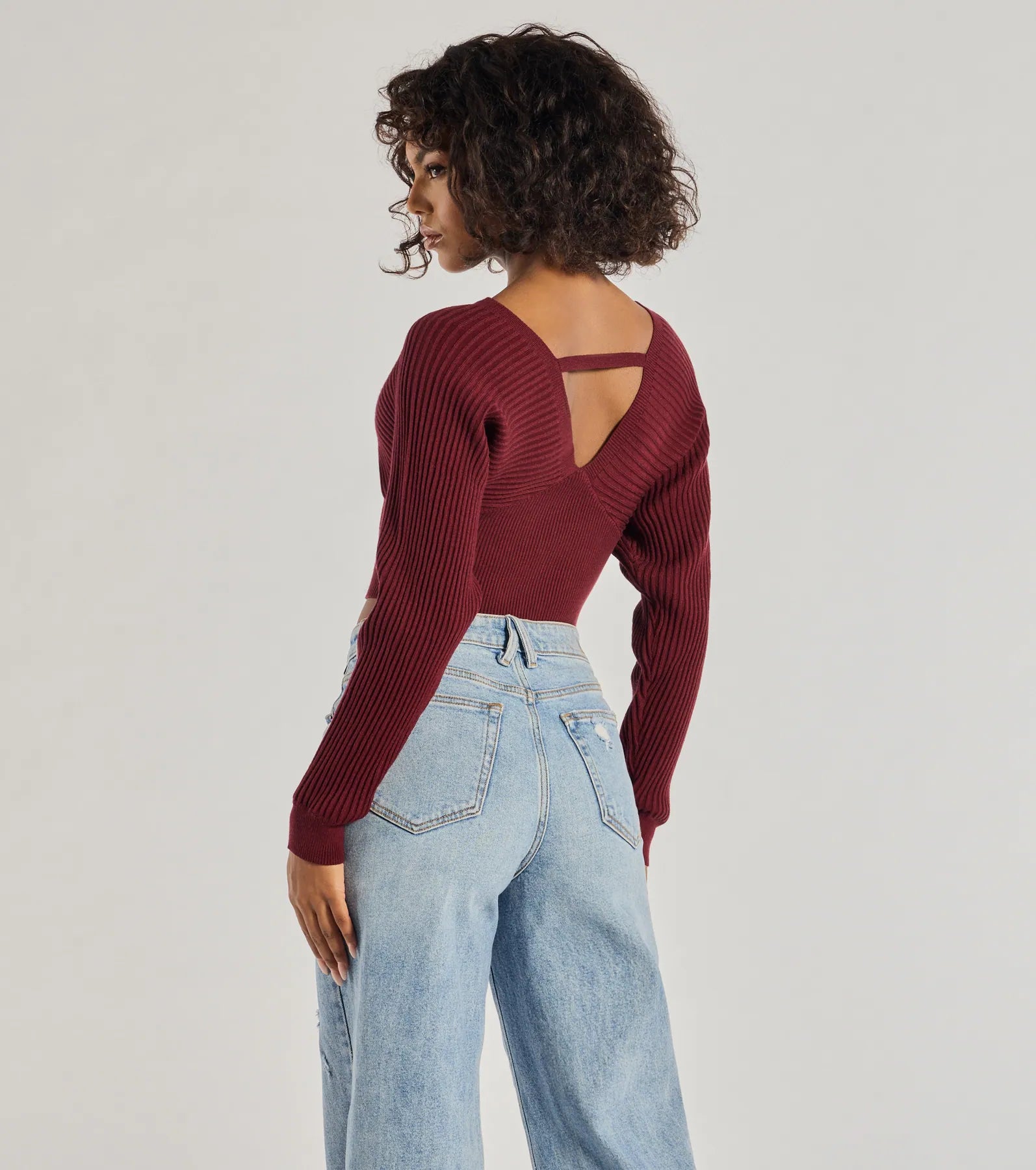 Feeling Cozy Ribbed Knit Long Sleeve Top