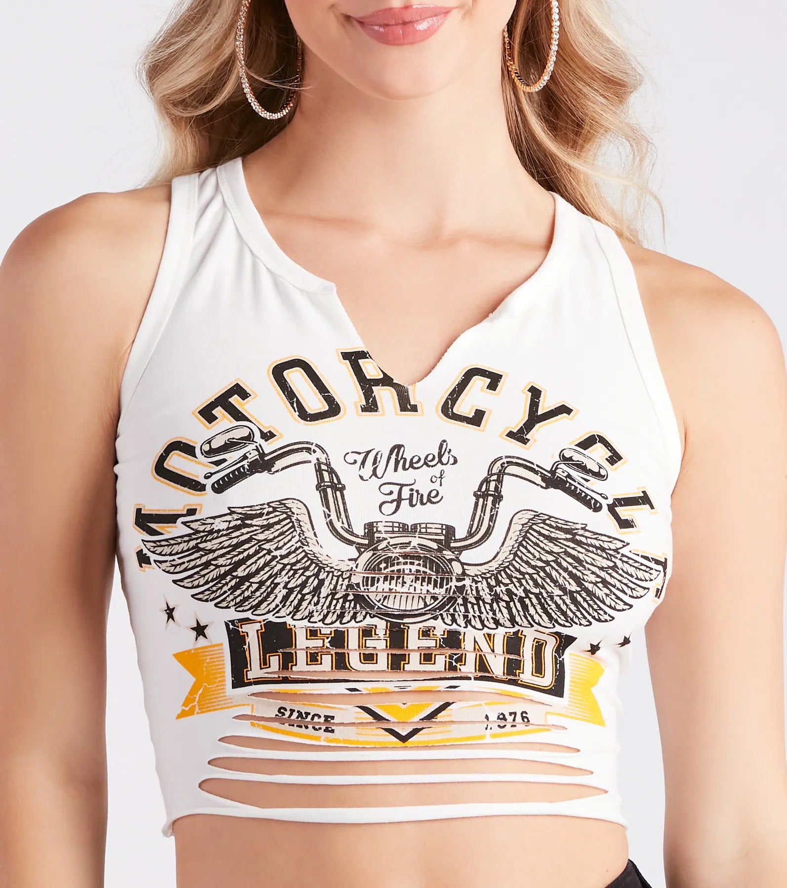 Motorcycle Legend Cropped Graphic Tank