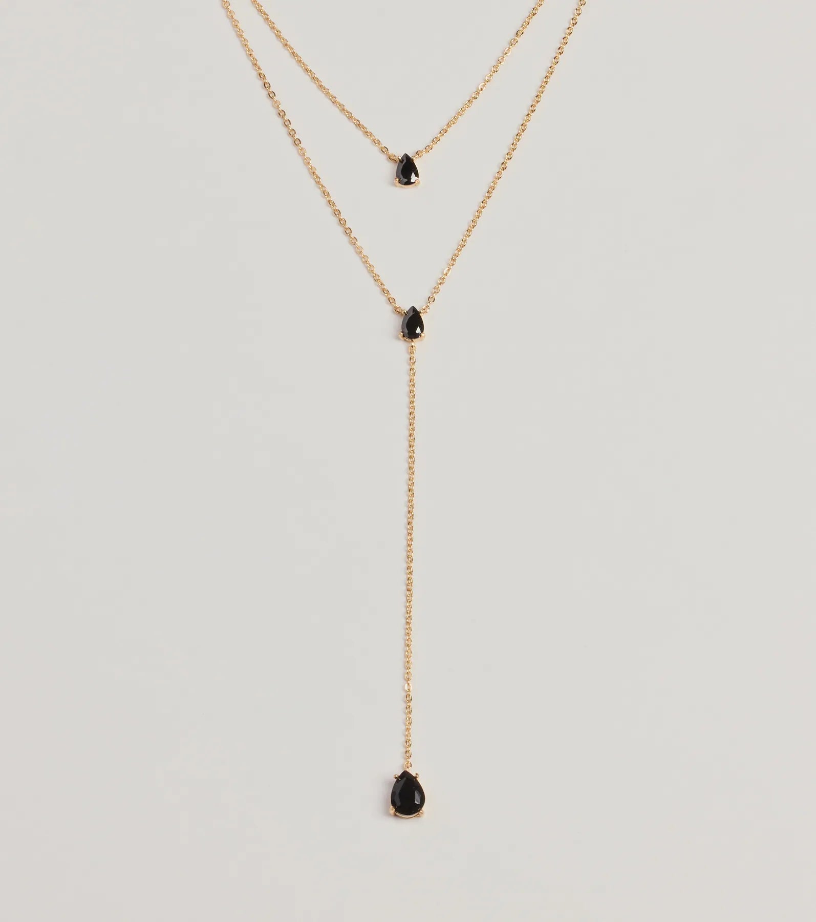 Endlessly Chic Teardrop Lariat Necklace