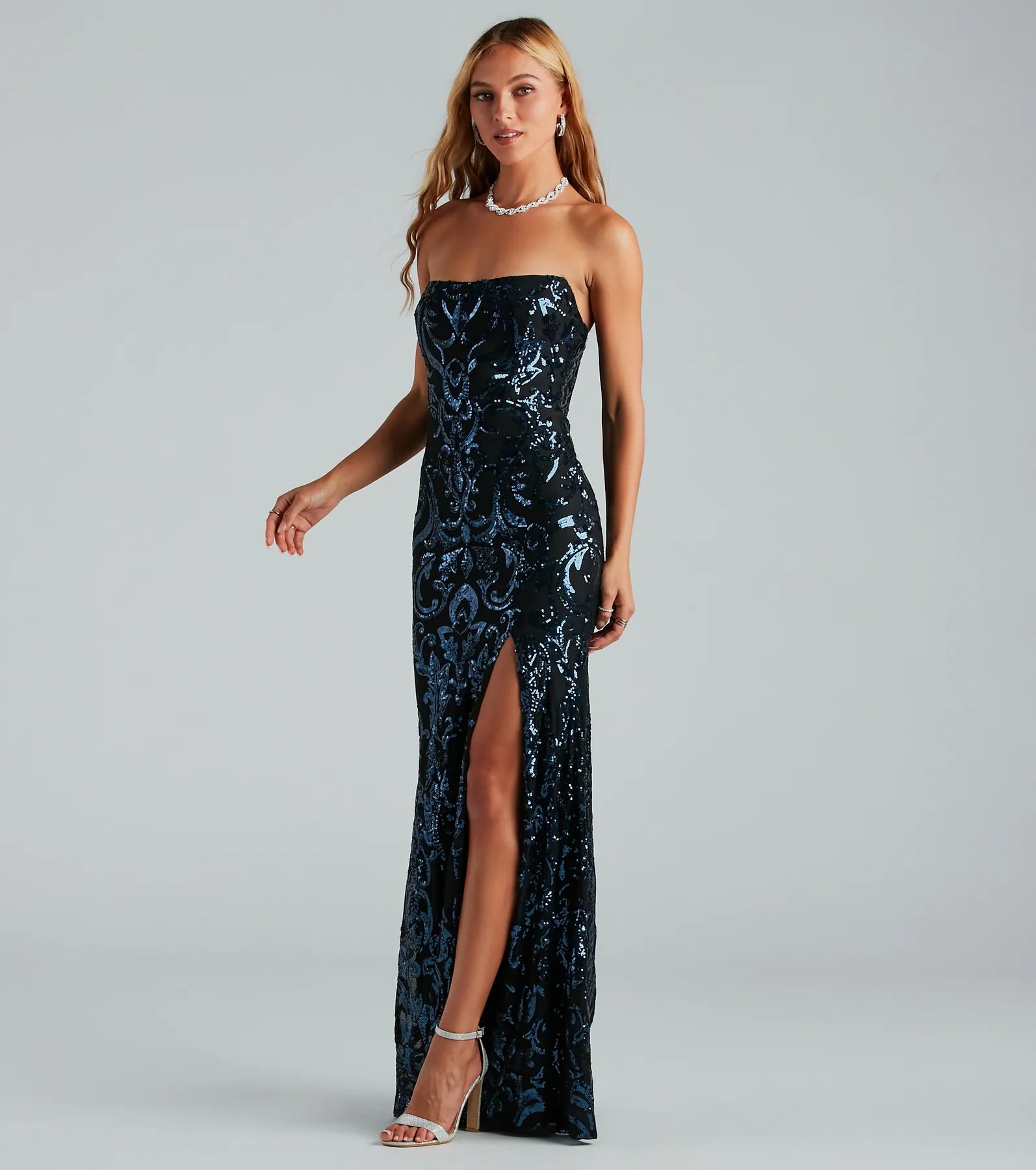 Jaelene Formal Sequin Strapless Mermaid Dress