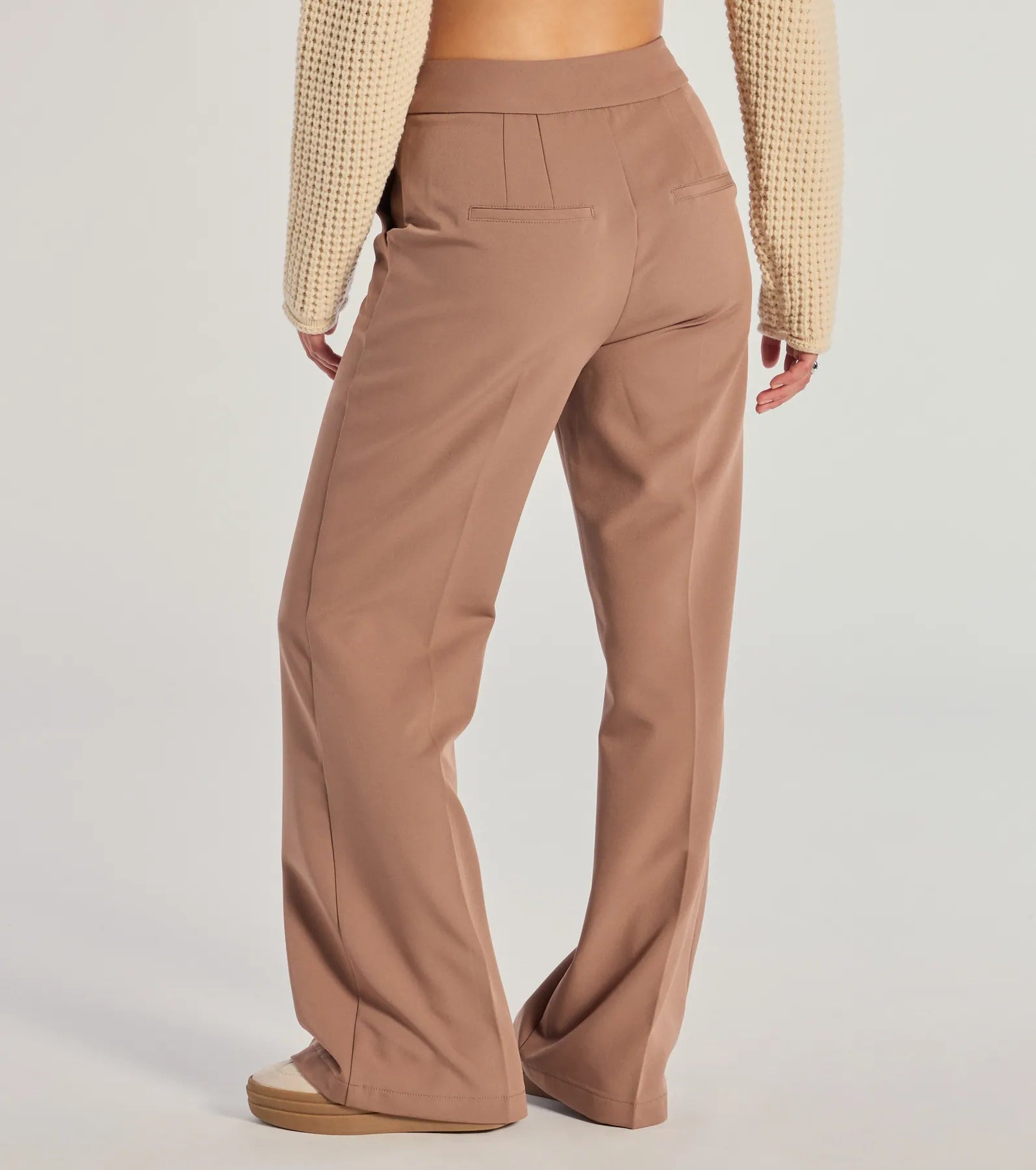 Casually Sleek Woven Trouser Pants