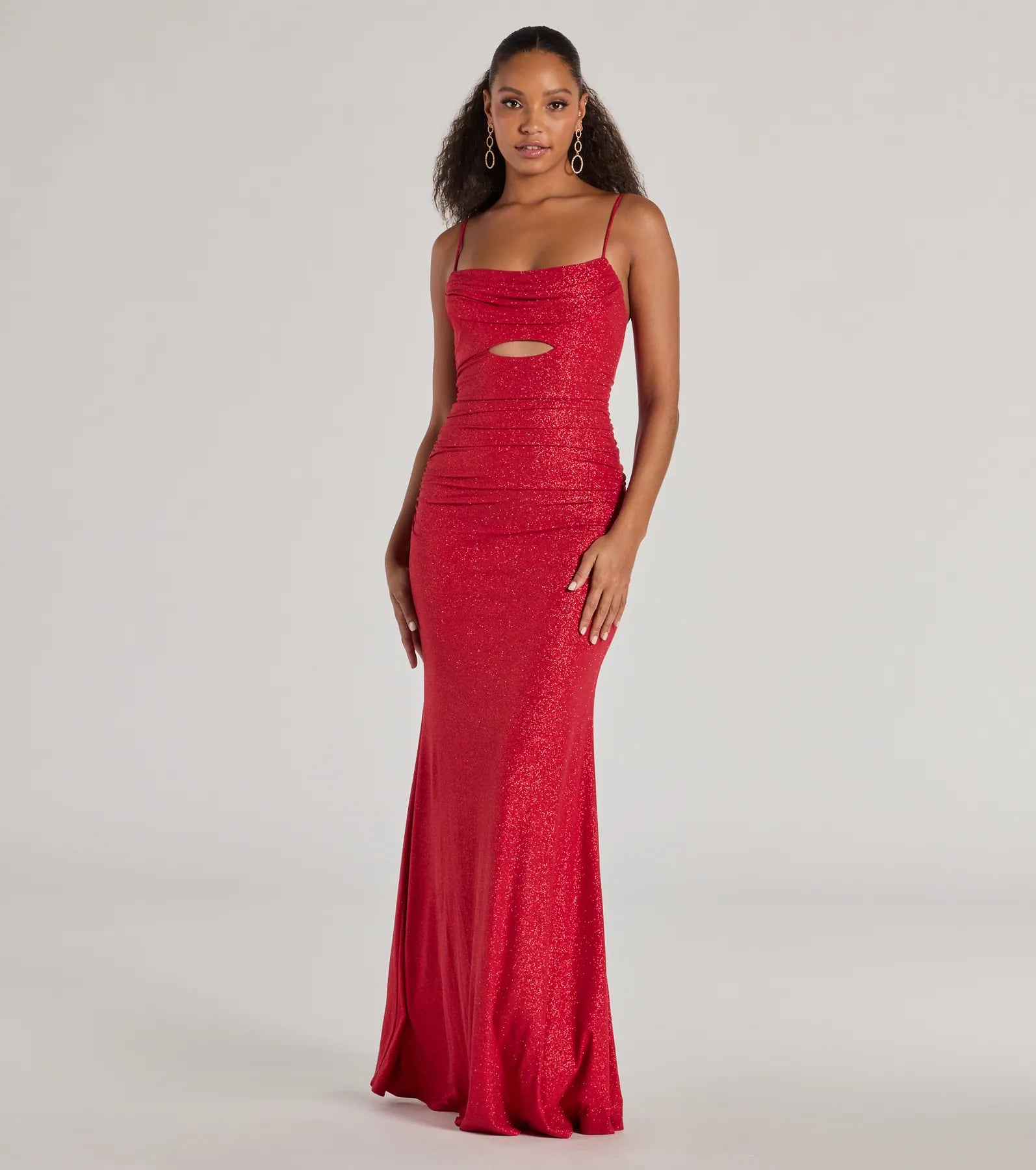 Harley Sleeveless Cutout Mermaid Glitter Formal Dress