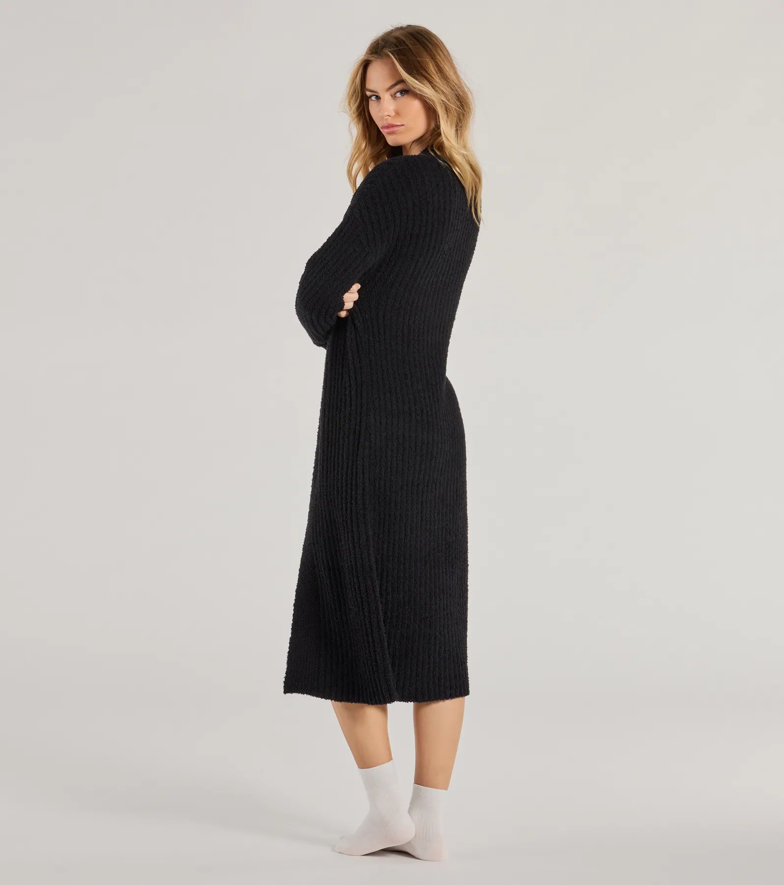 Cozy Layers Chenille Knit Long Sleeve Duster