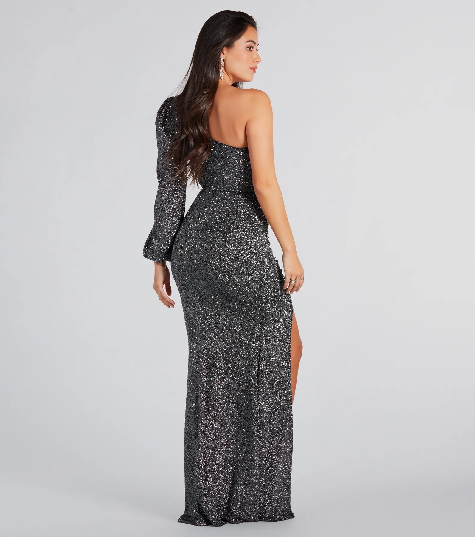 Sierra Formal Glitter Long Sleeve Mermaid Dress